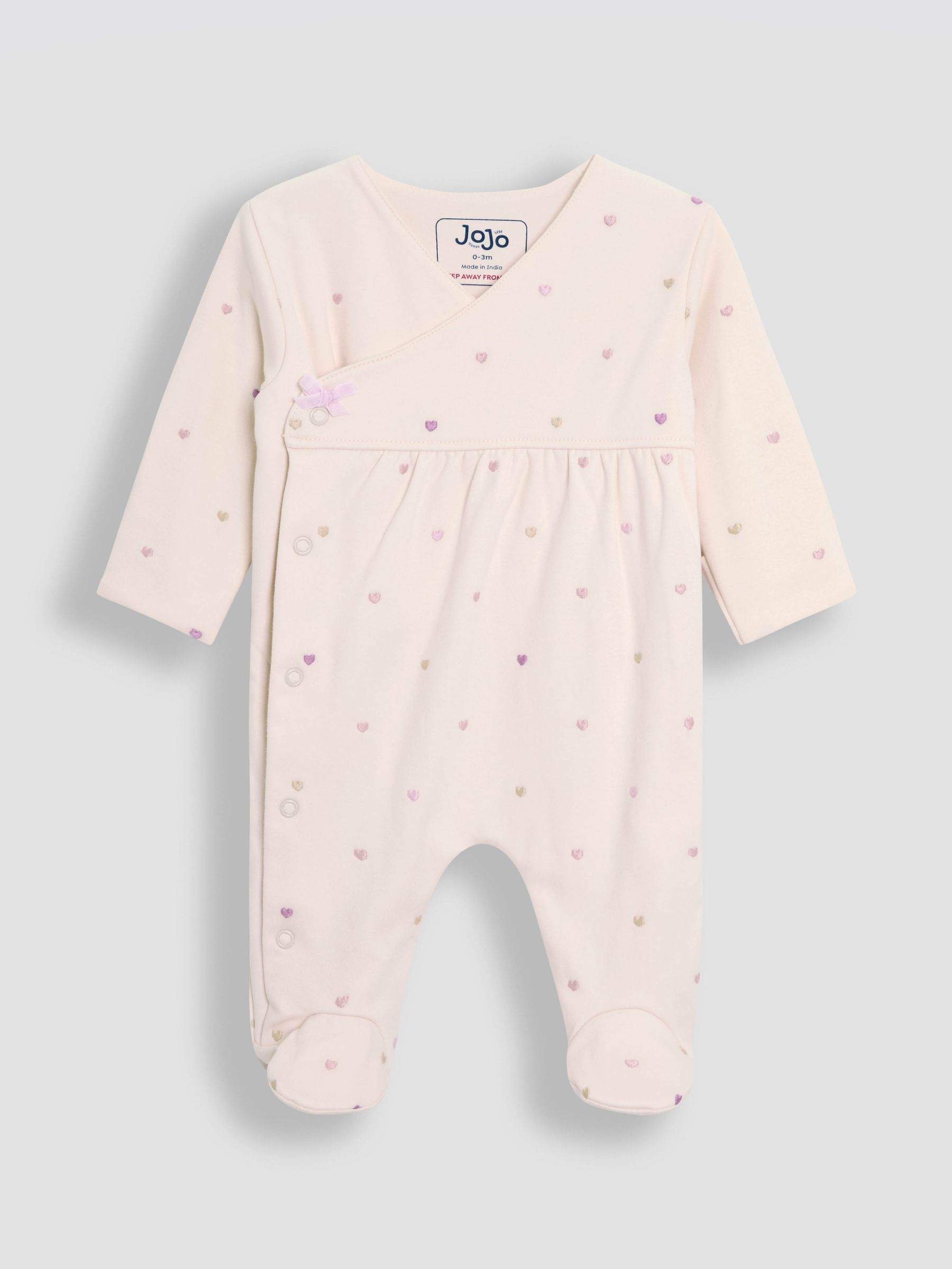 Cream Cotton 2-Piece Embroidered Sleepsuit and Hat Set - Image 5 of 9