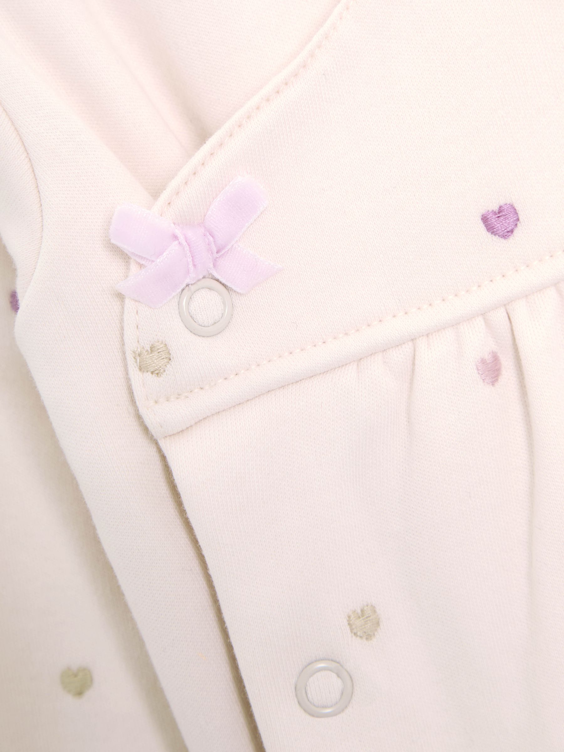Cream Cotton 2-Piece Embroidered Sleepsuit and Hat Set - Image 9 of 9