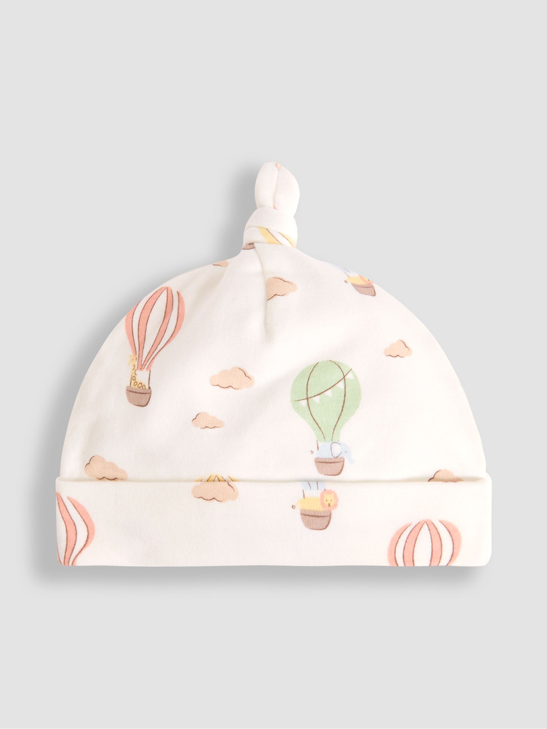 Cream Cotton 2-Piece Baby Hat and Mittens Set - Image 3 of 5