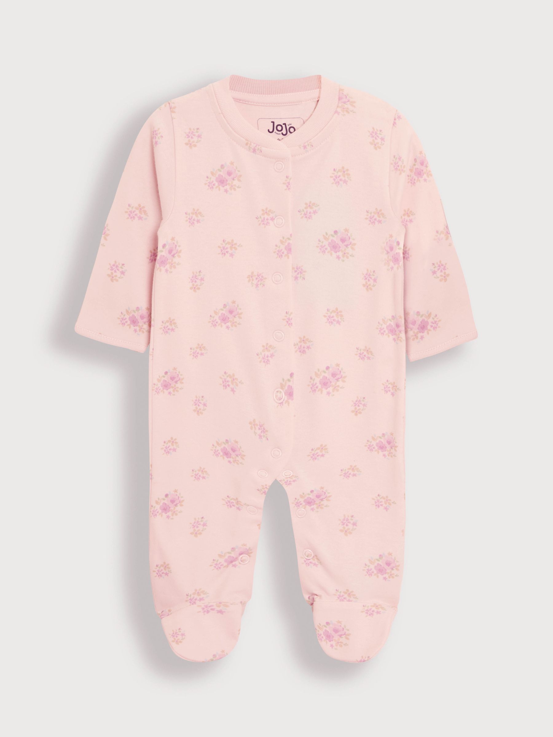 Floral 2-Piece Footed Sleepsuit & Velour Jacket Set - Image 2 of 6