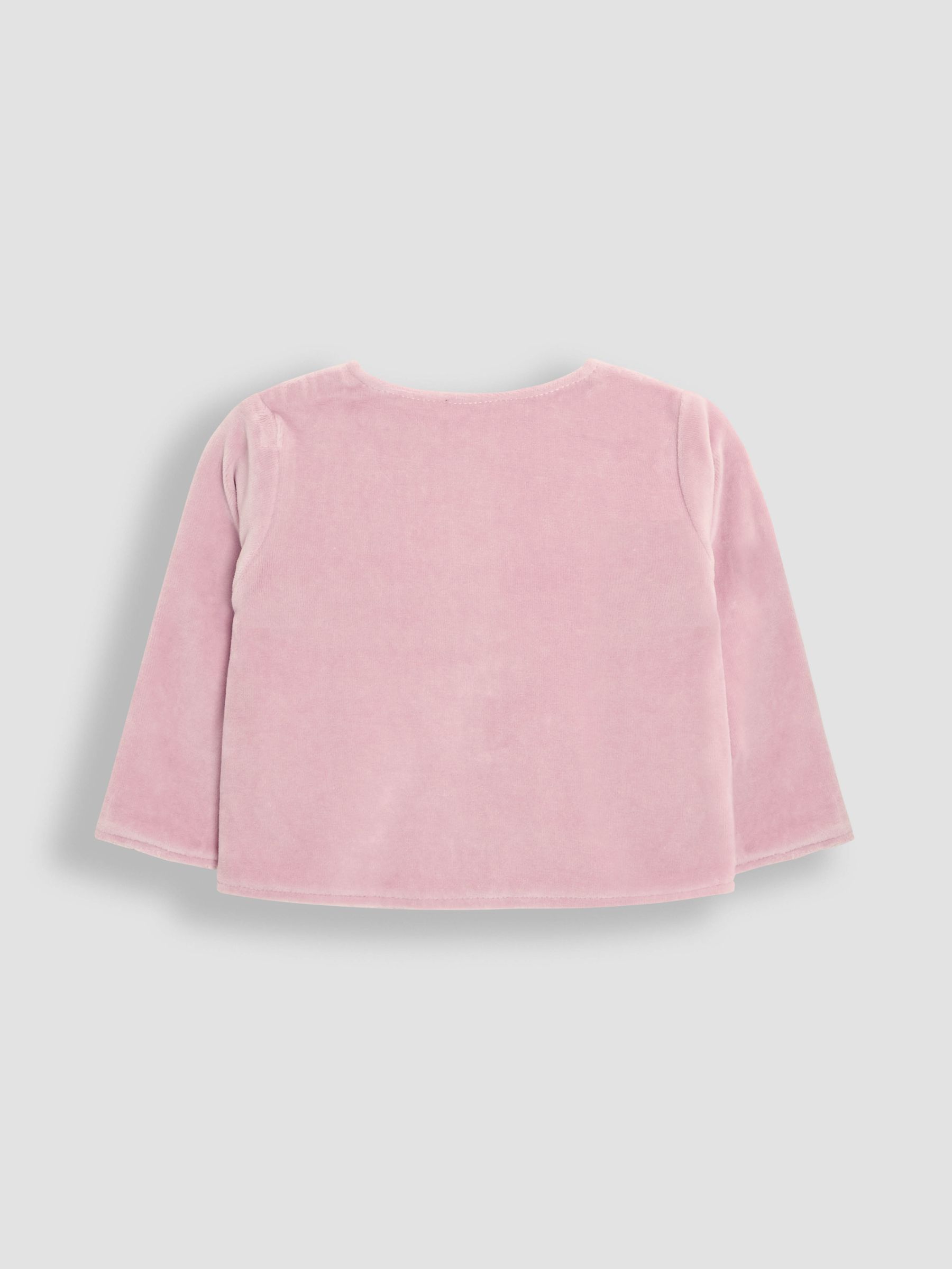 Floral 2-Piece Footed Sleepsuit & Velour Jacket Set - Image 5 of 6