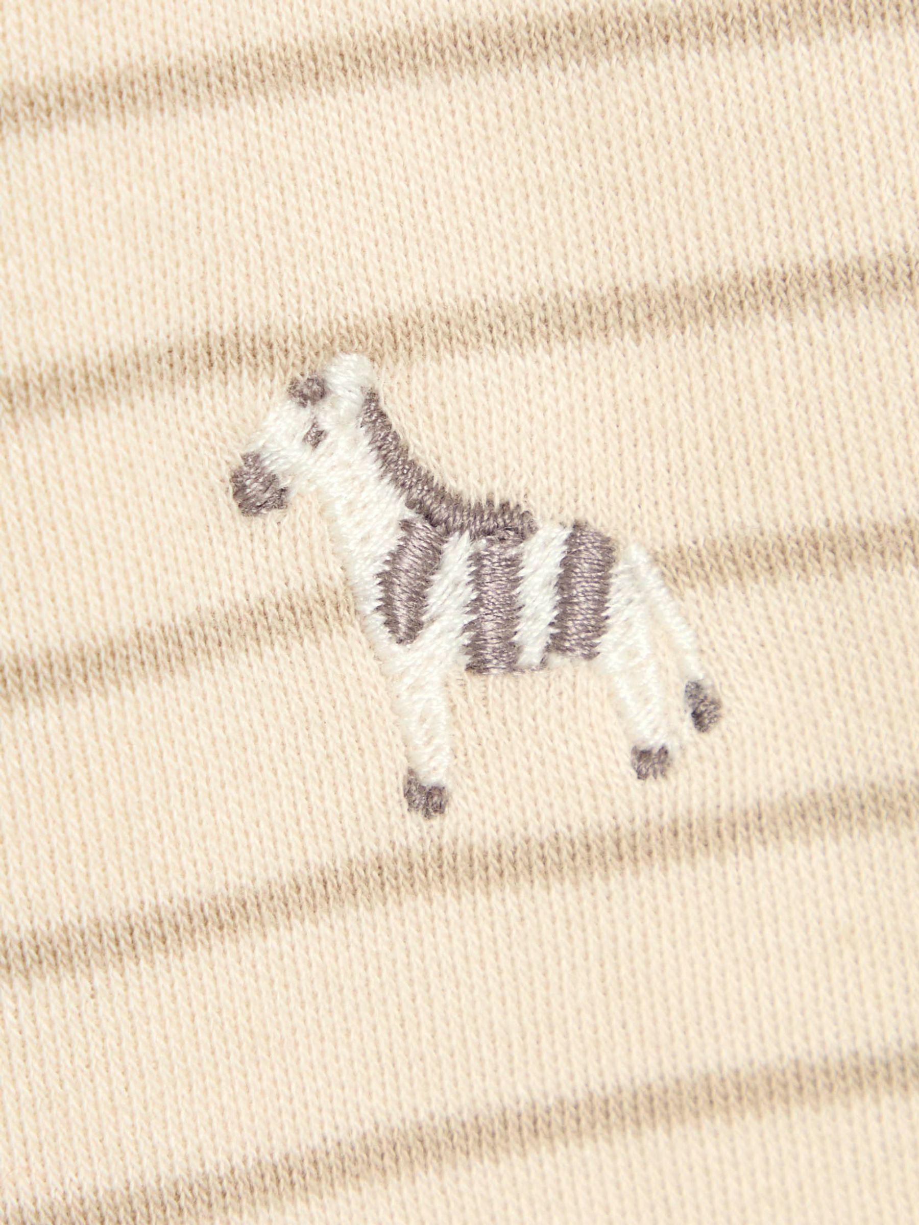 Stripe Footed Sleepsuit and Velour Jackets Set 2 Piece - Image 3 of 7
