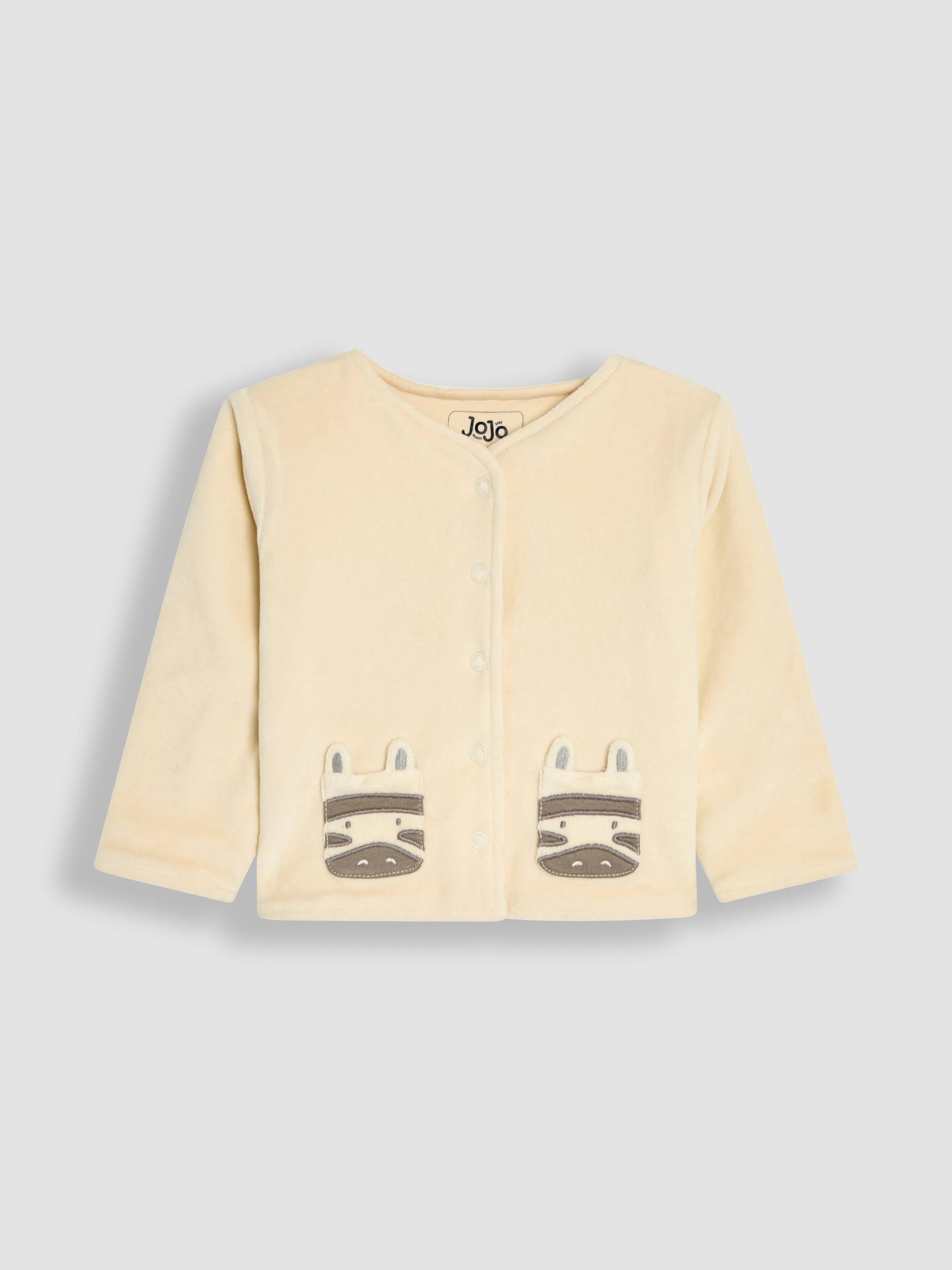 Stripe Footed Sleepsuit and Velour Jackets Set 2 Piece - Image 5 of 7