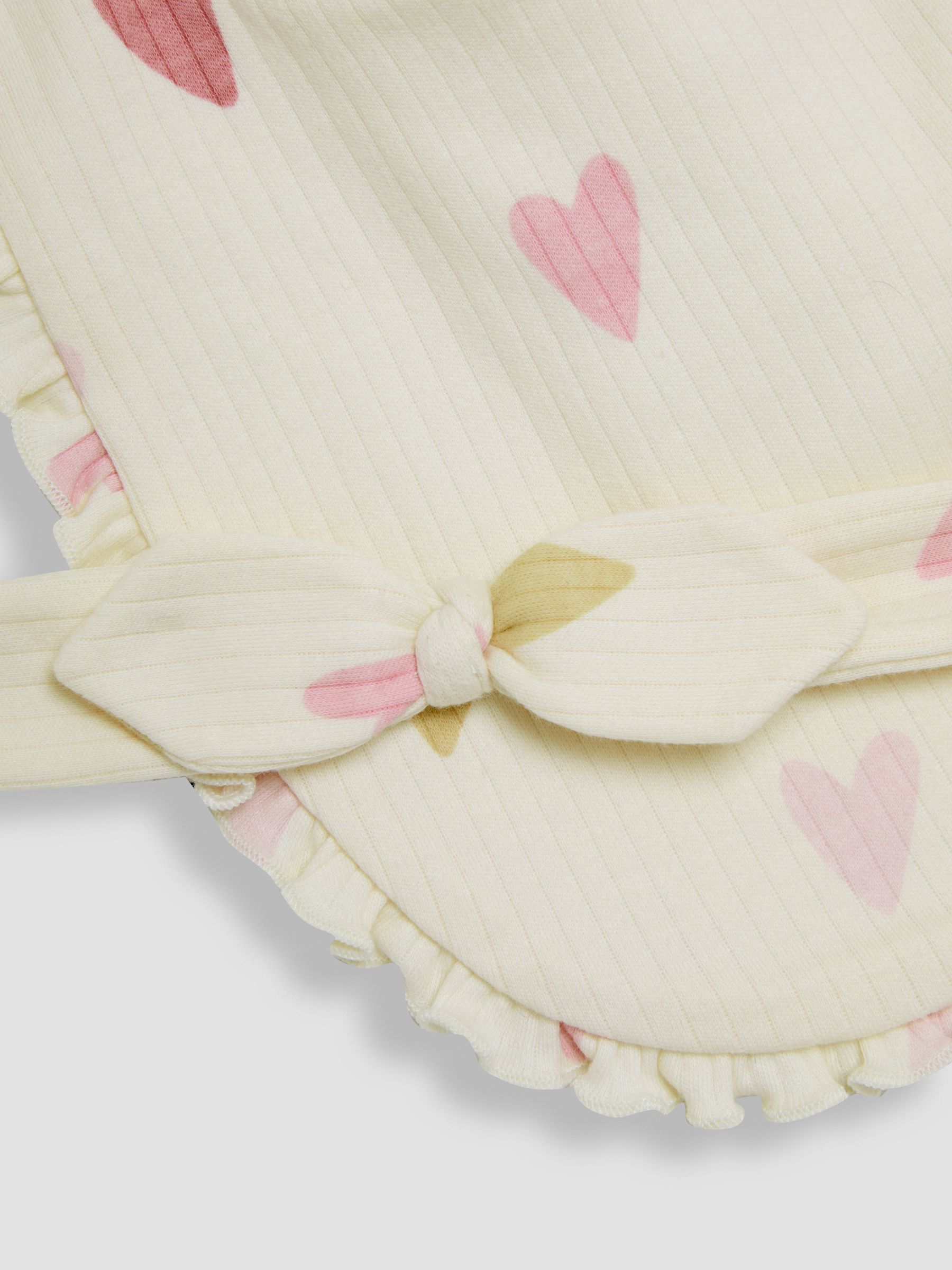 Pink Cotton 2-Piece Baby Bib and Headband Set - Image 4 of 4