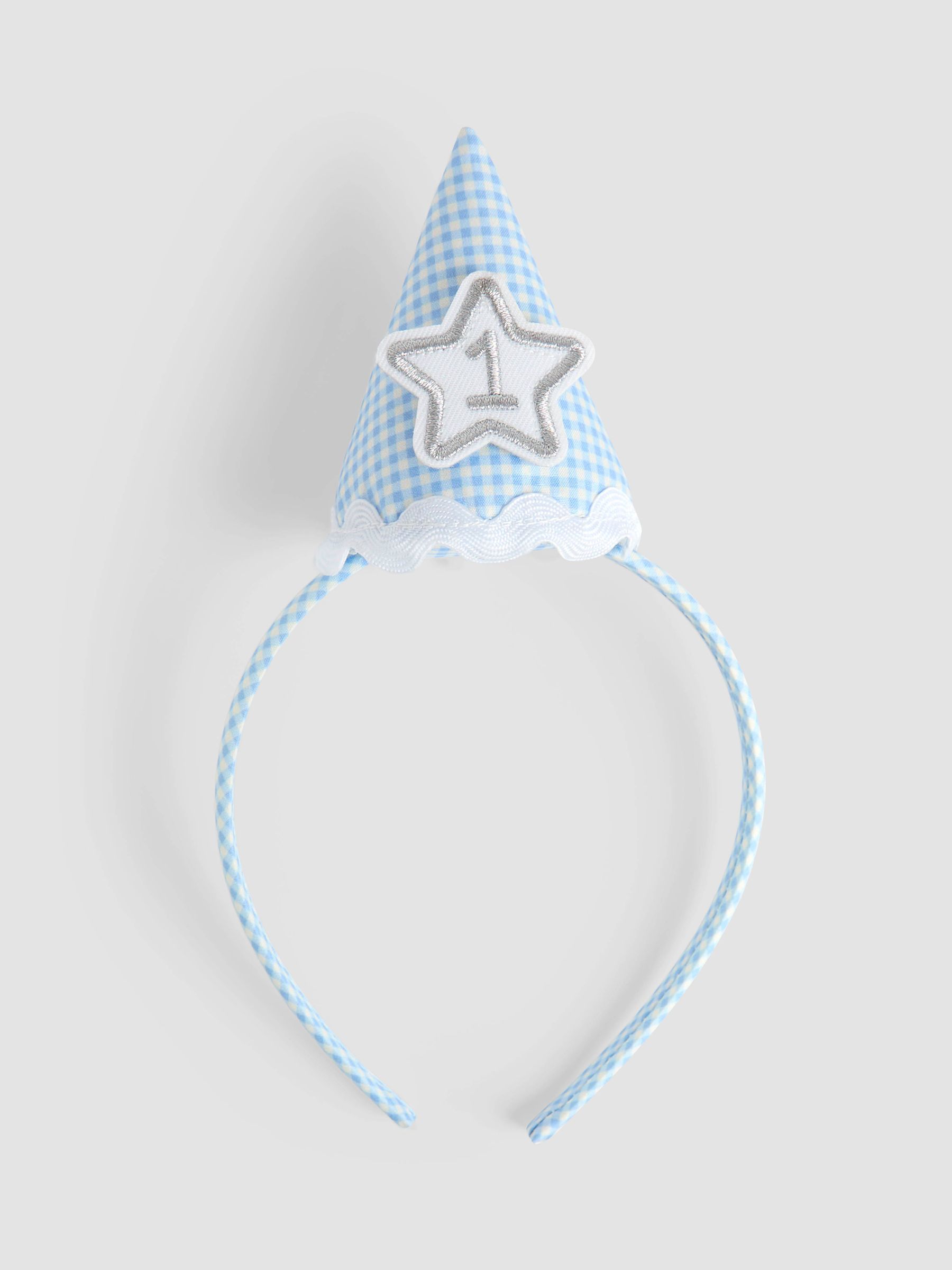 Gingham Birthday Hat Headband - Image 2 of 3