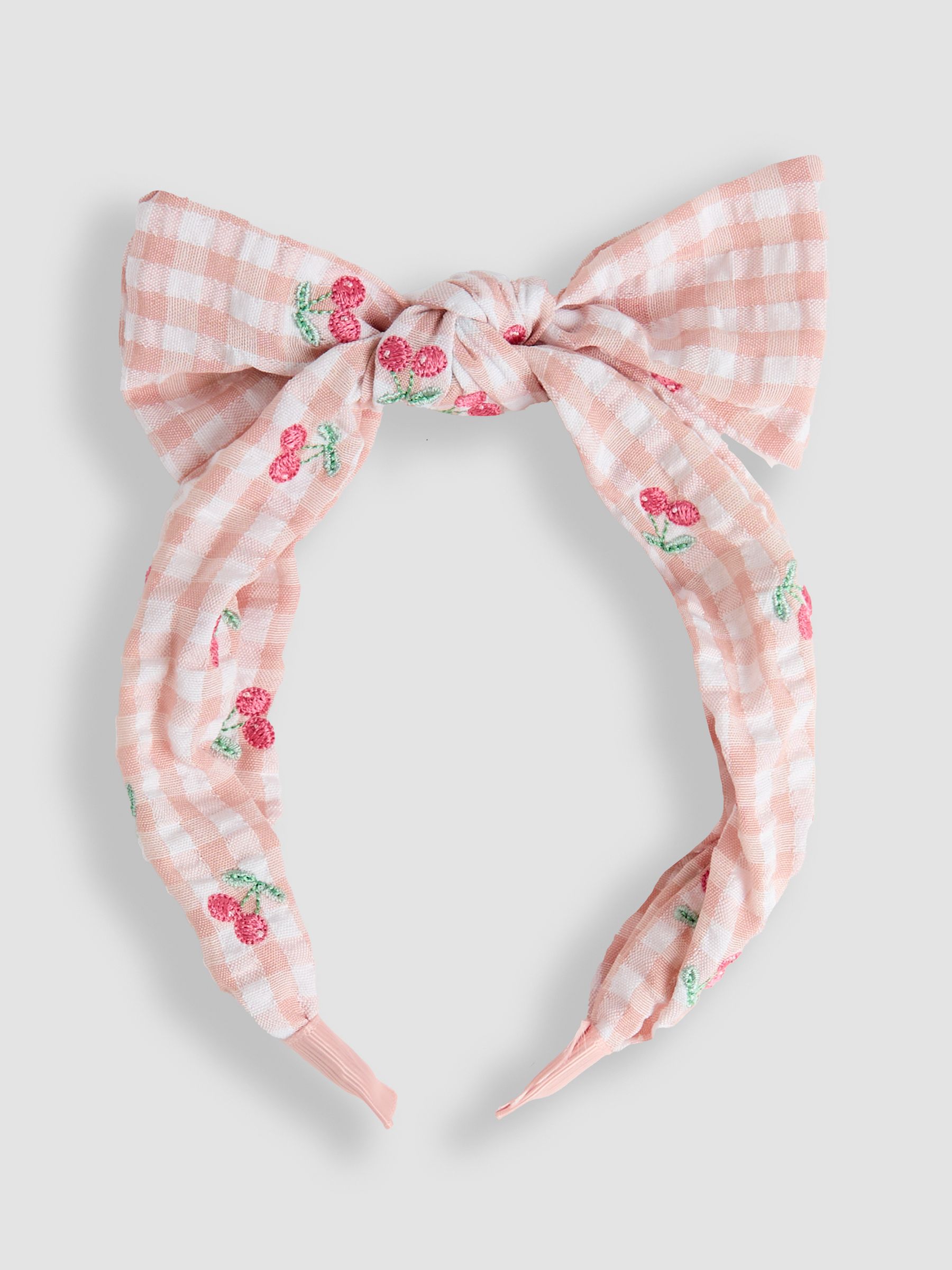 Pink Gingham Bow Hairband - Image 1 of 3