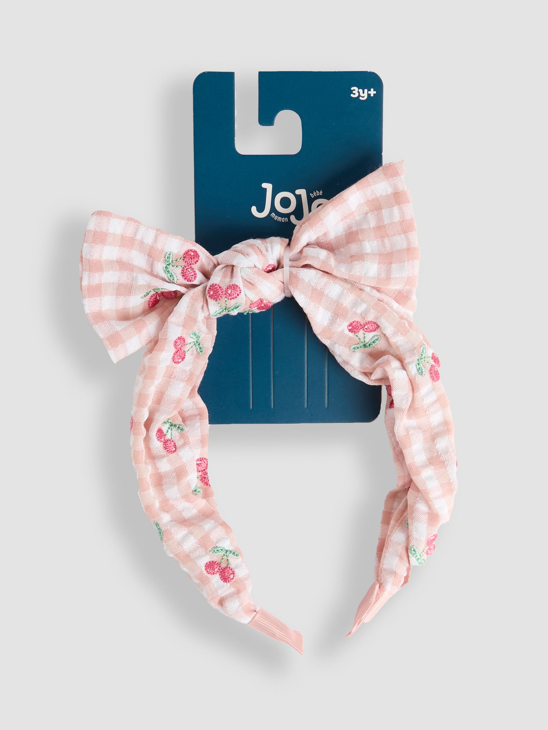 Pink Gingham Bow Hairband - Image 2 of 3