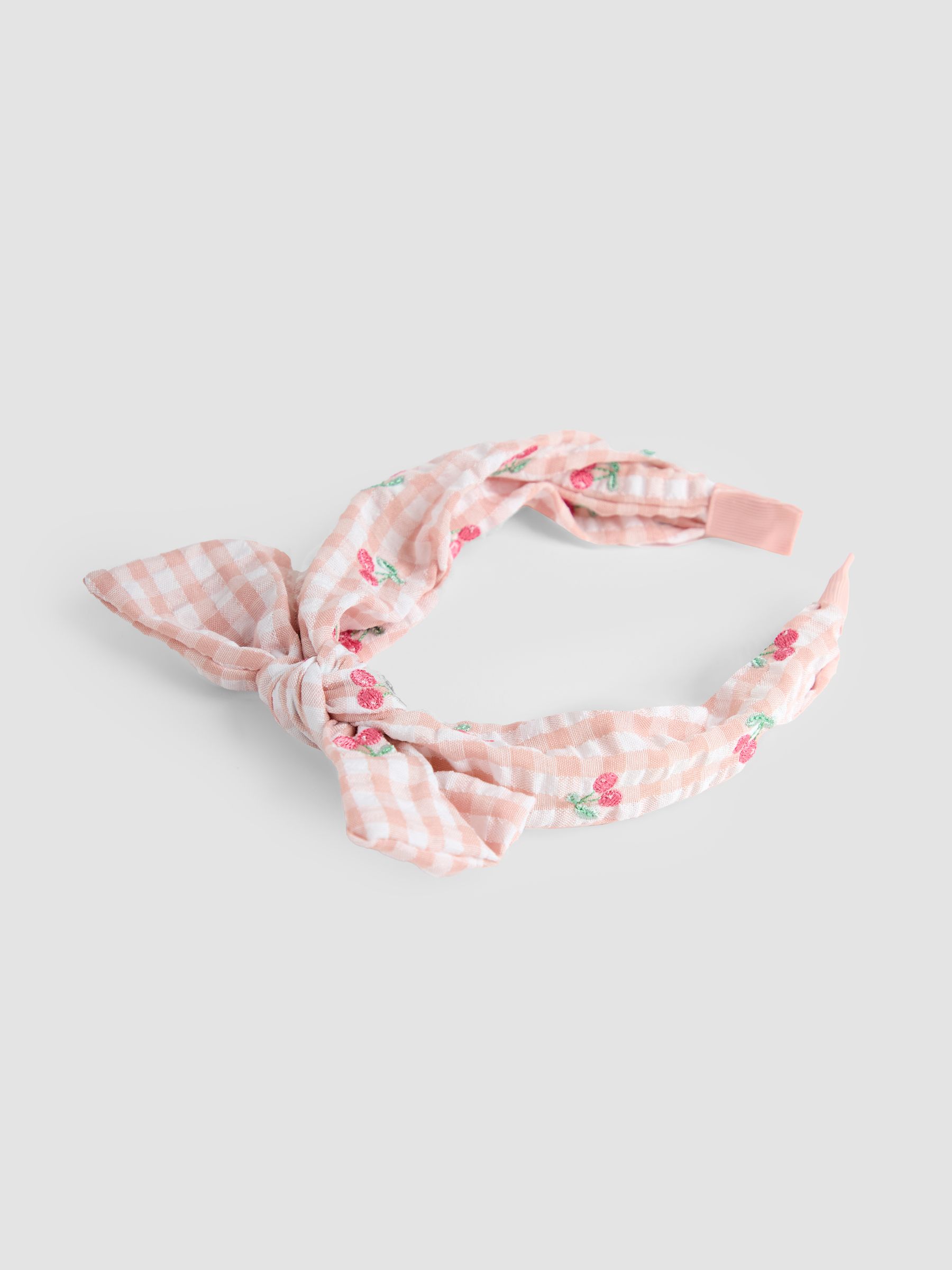 Pink Gingham Bow Hairband - Image 3 of 3