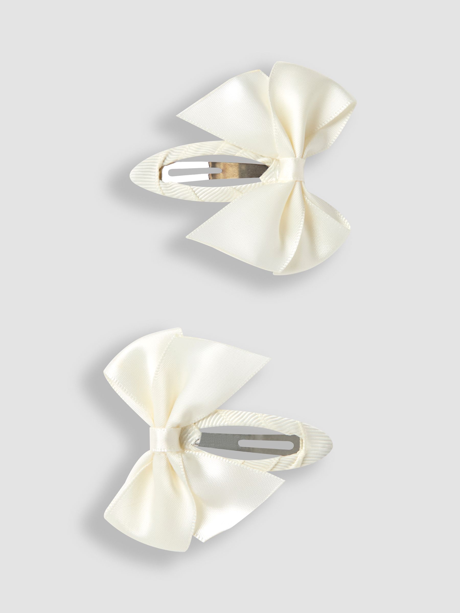 Cream Bow Hair Clips 2 Pack - Image 1 of 3