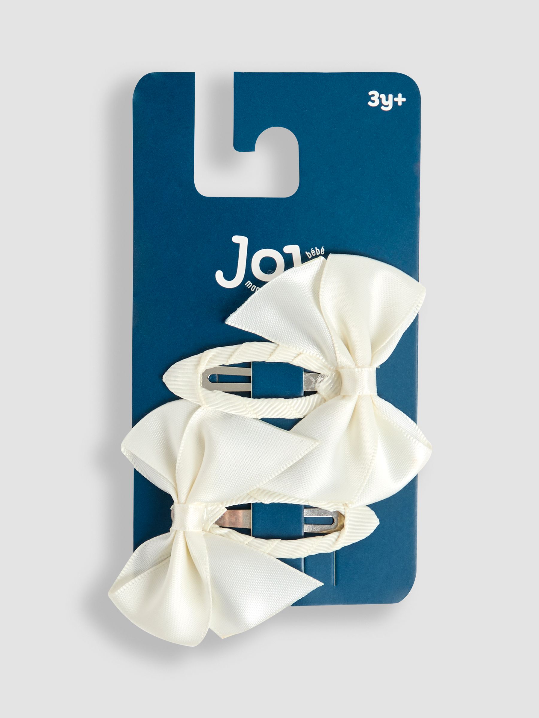 Cream Bow Hair Clips 2 Pack - Image 2 of 3