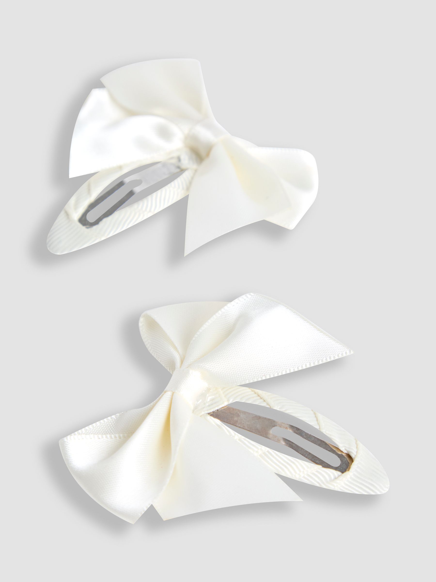 Cream Bow Hair Clips 2 Pack - Image 3 of 3