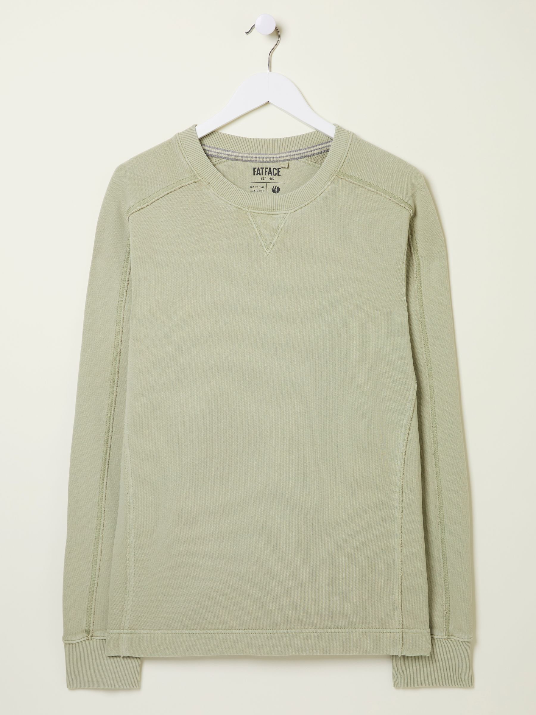 Otterton Sage Green Crew Neck Sweatshirt - Image 7 of 7