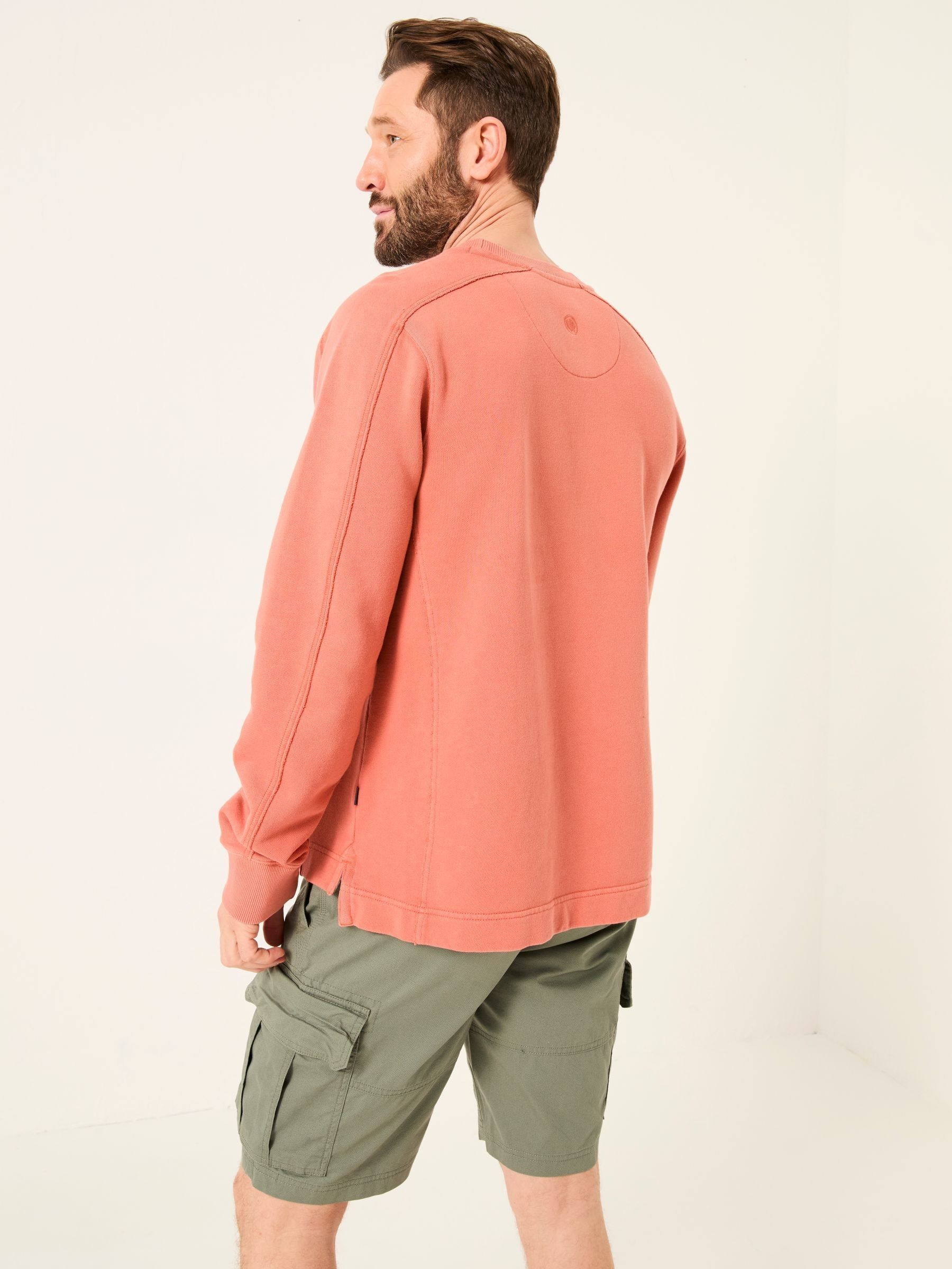 Otterton Orange Crew Neck Sweatshirt | FatFace USA