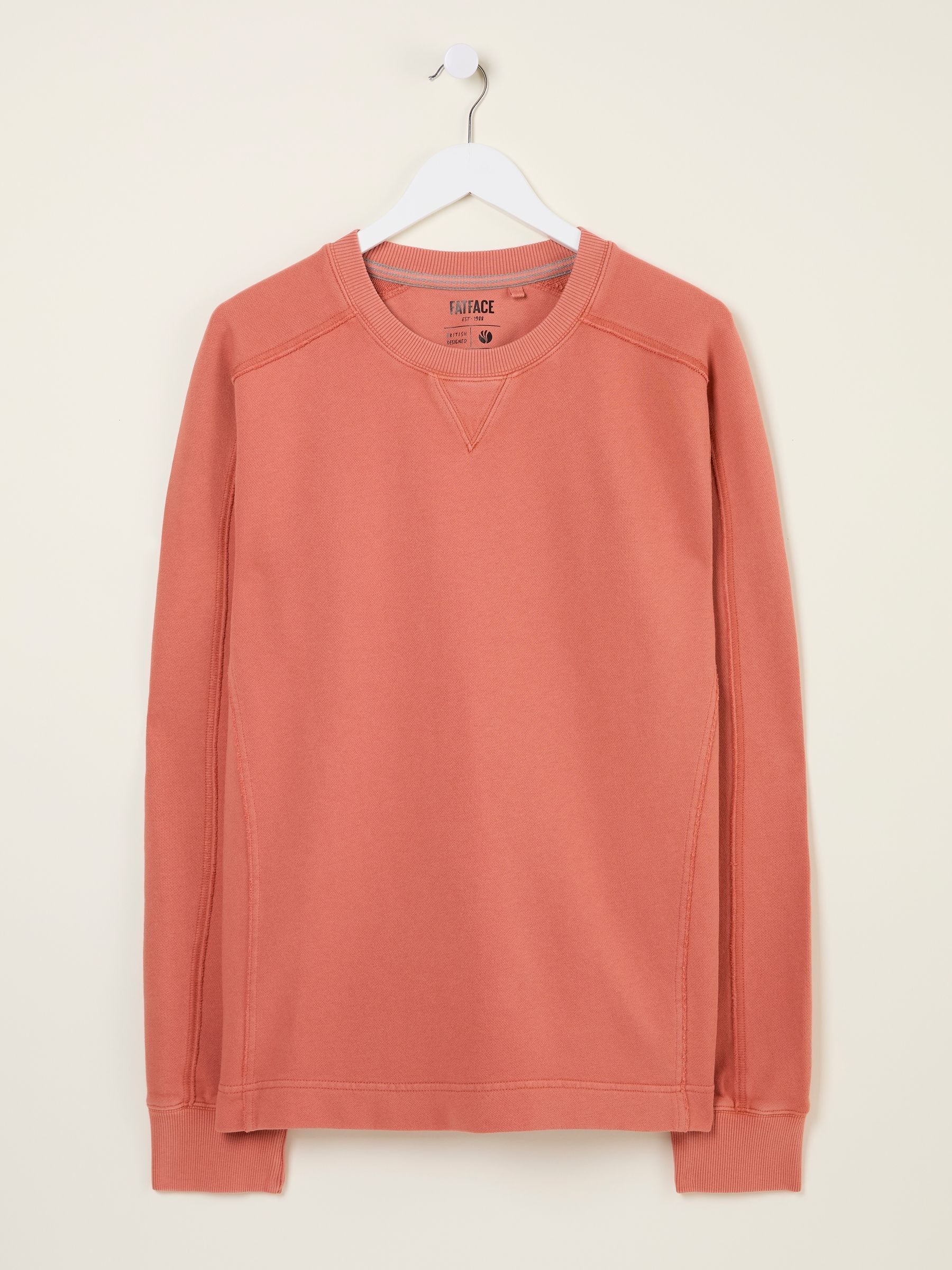 Otterton Orange Crew Neck Sweatshirt | FatFace USA