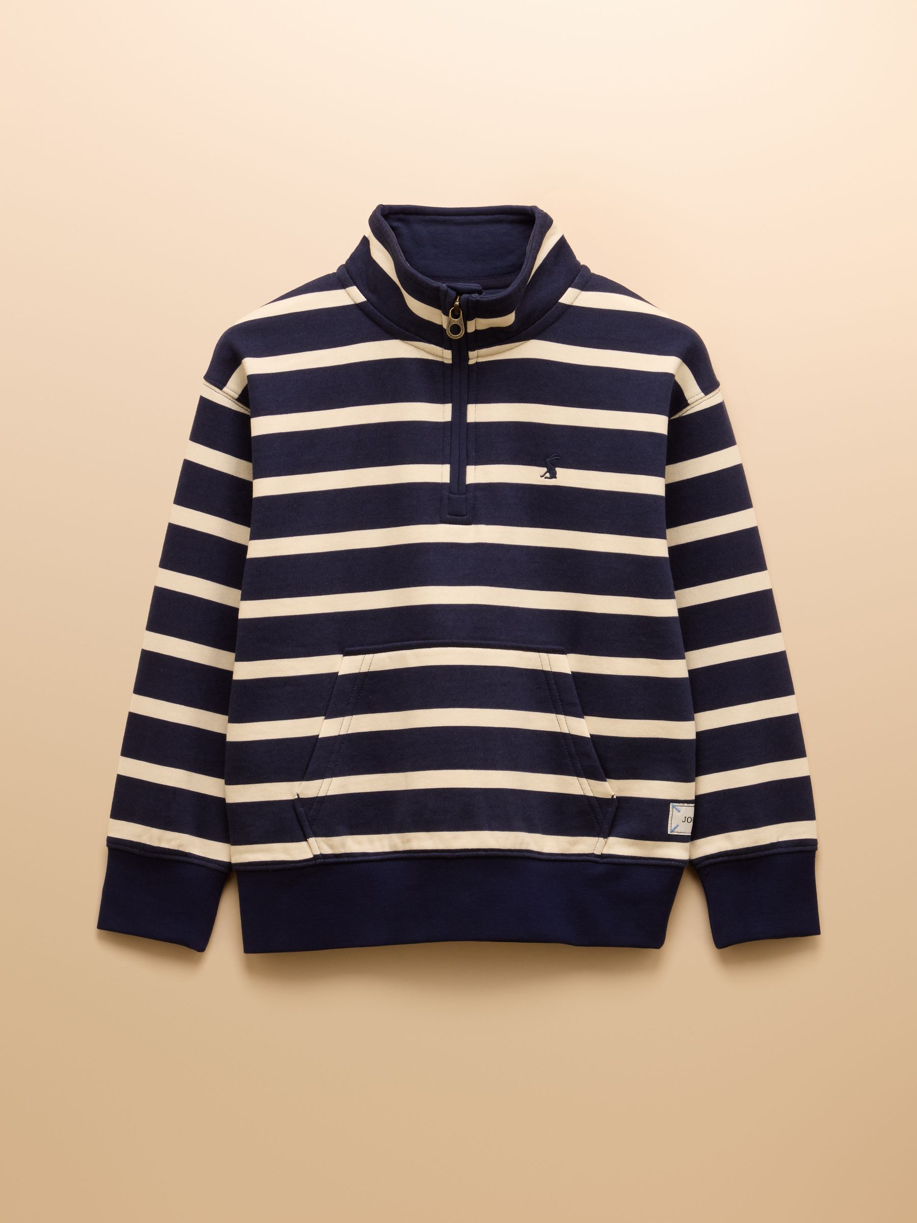 Boys' Alfie Navy Quarter Zip Sweatshirt - Image 1 of 5