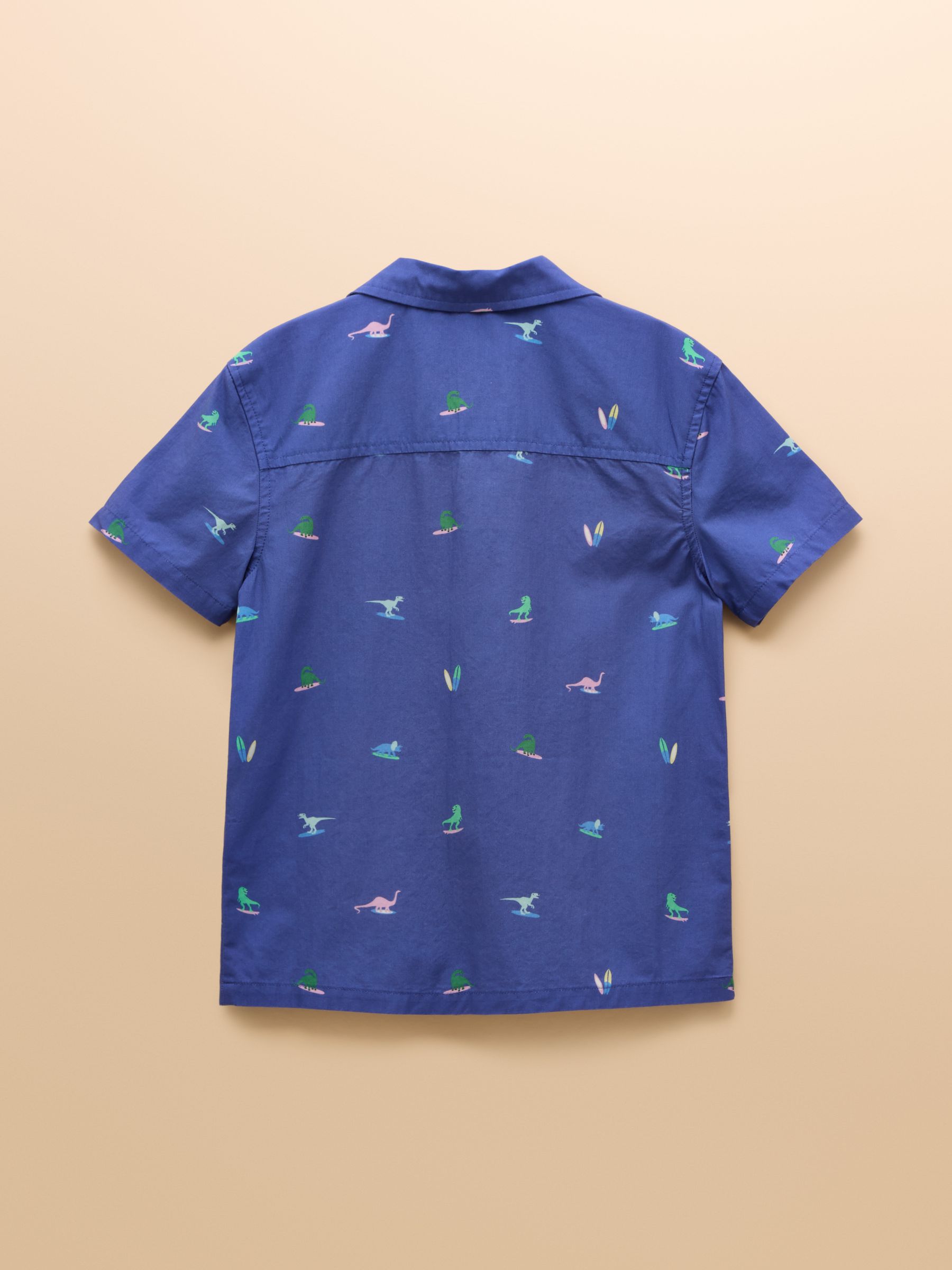 Sonny Navy Short Sleeve Cotton Shirt - Image 2 of 4