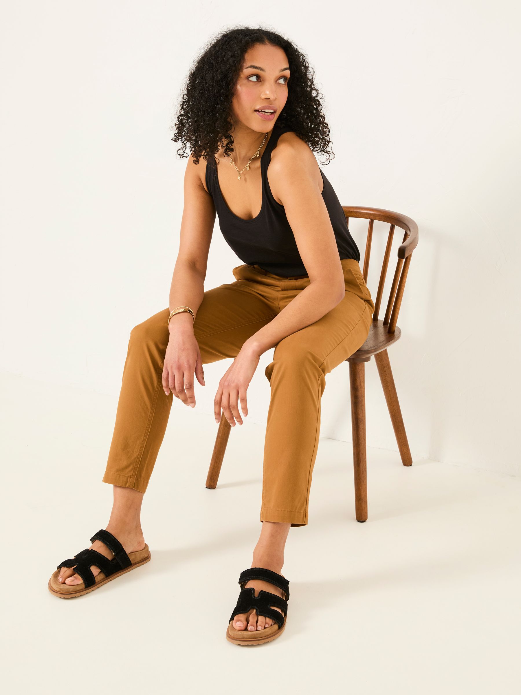 Rye Tan Brown Chino Trousers - Image 3 of 5