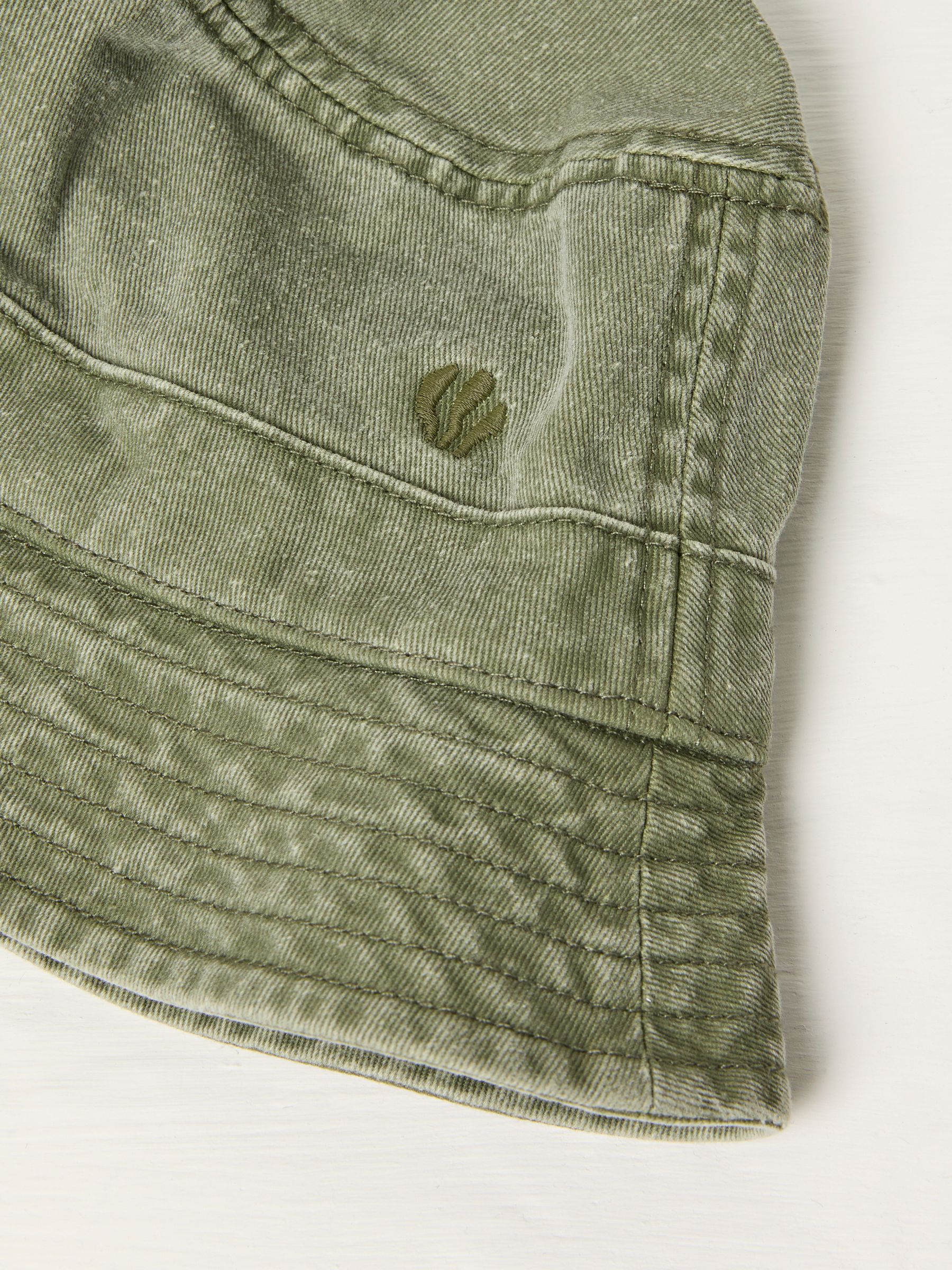Khaki Green Washed Bucket 100% Cotton Hat - Image 2 of 2