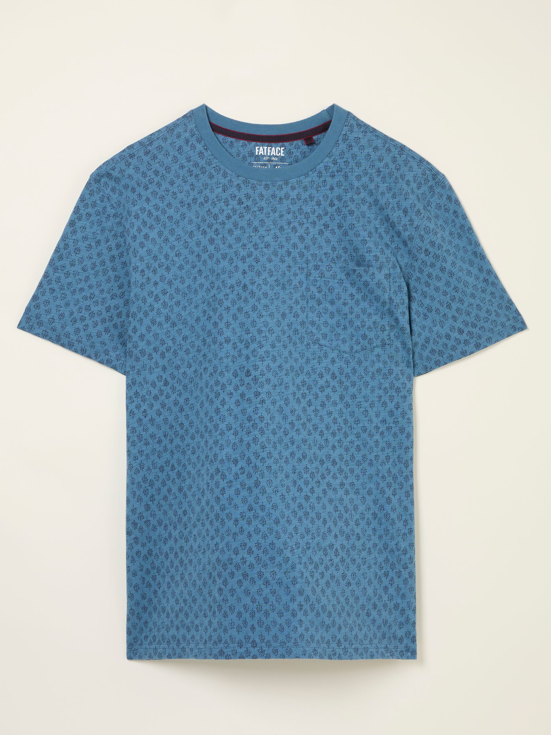 Hayle Navy Hayle Block Printed Tshirt - Image 5 of 5