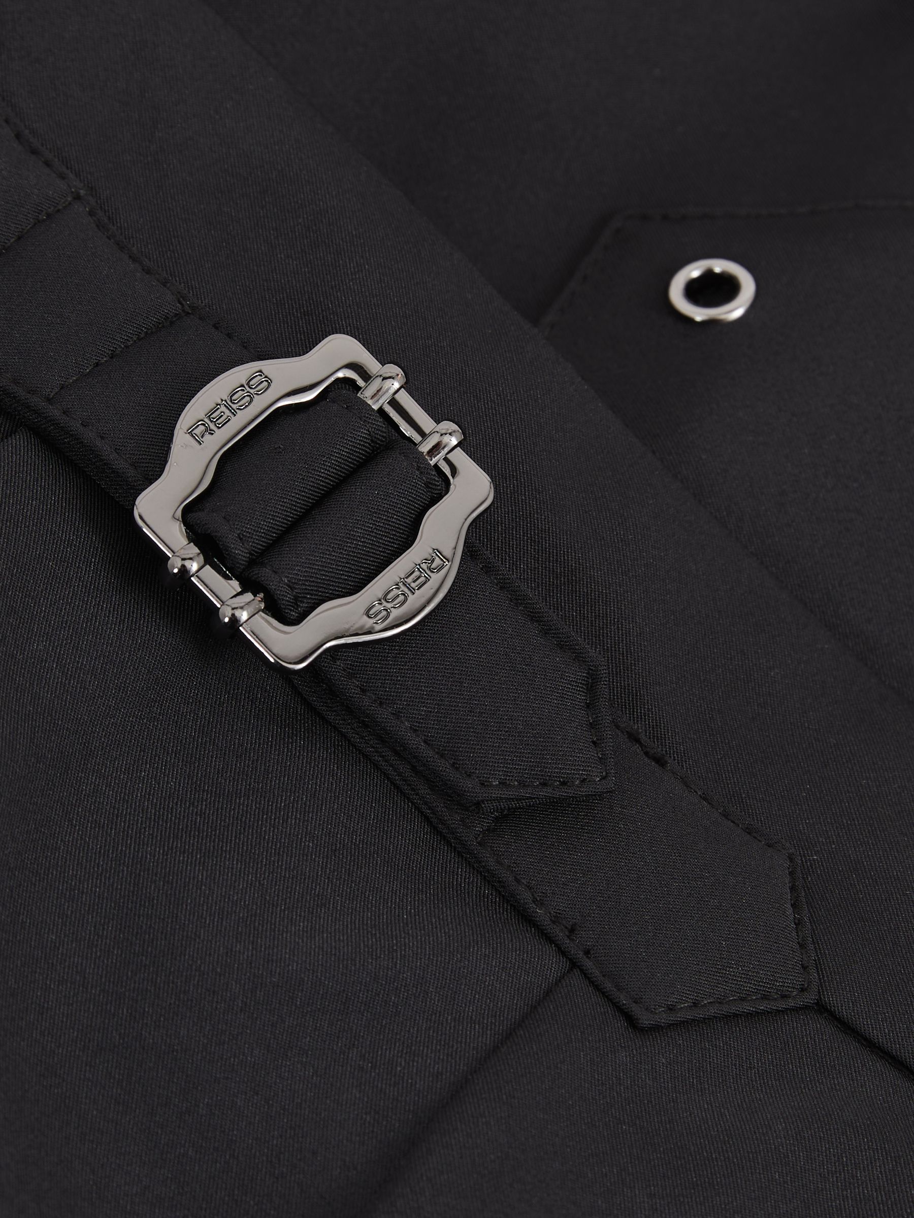 Side-Adjuster Swim Shorts in Black - Image 7 of 7