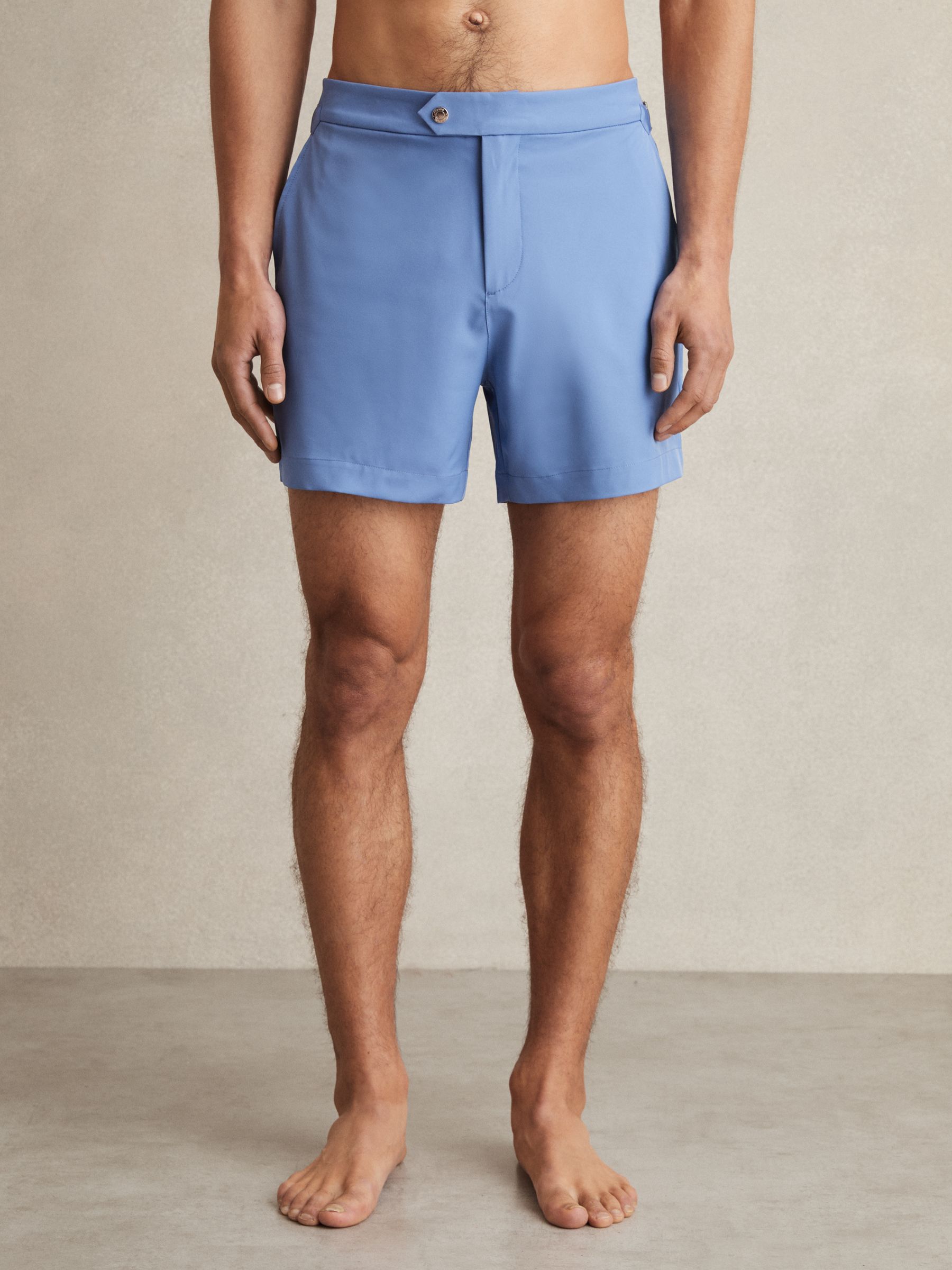 Side-Adjuster Swim Shorts in French Blue - Image 1 of 5
