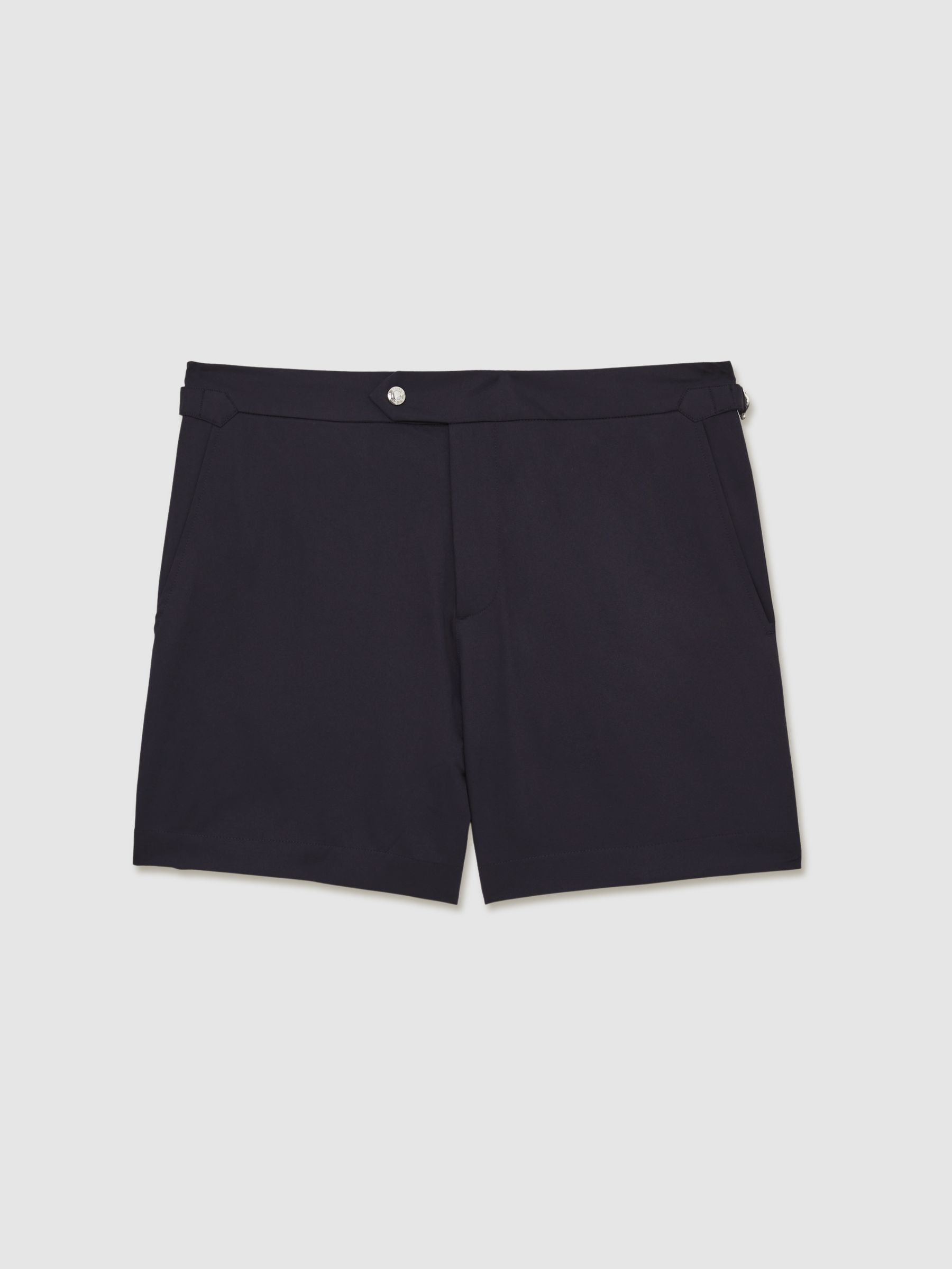 Stripe Side Adjuster Swim Shorts in Navy/Blue Stripe - Image 2 of 6