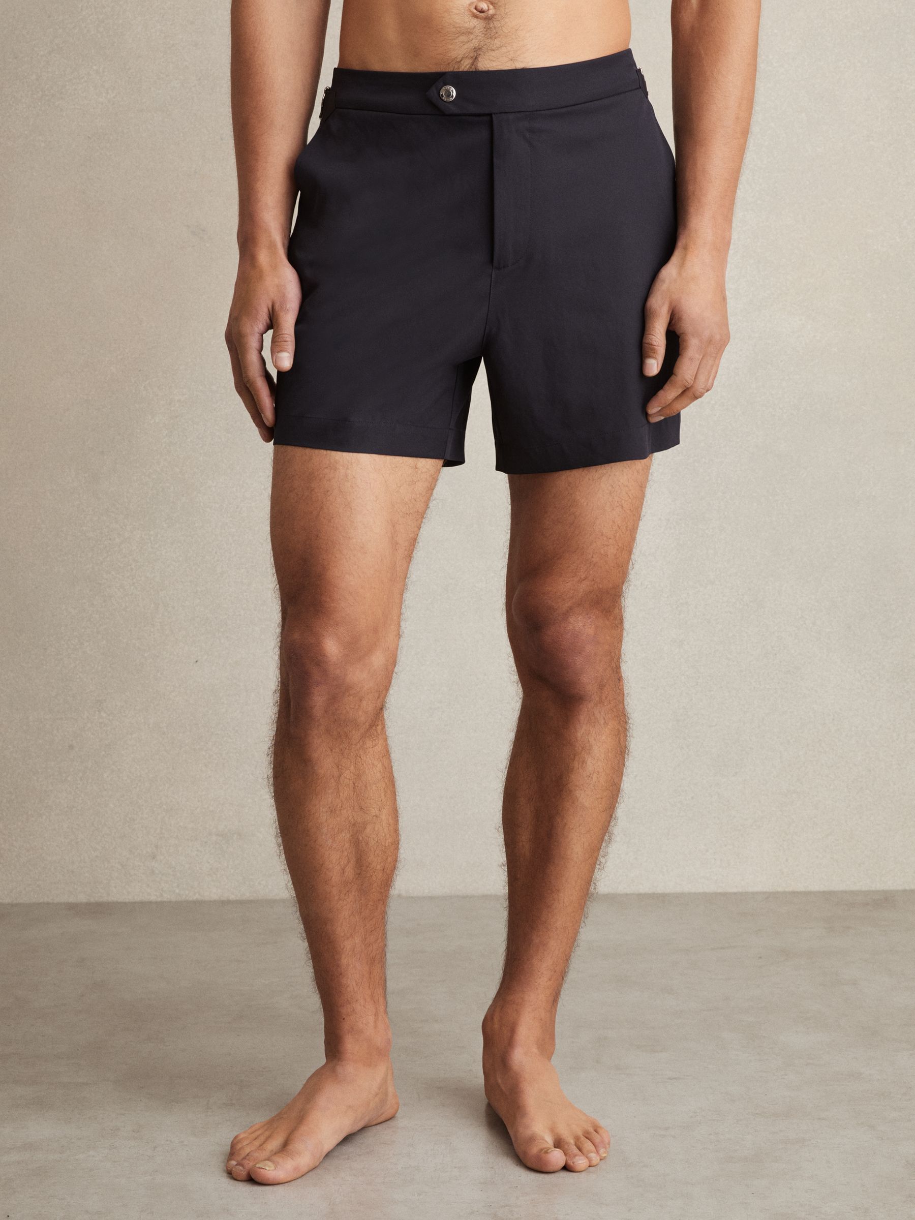 Stripe Side Adjuster Swim Shorts in Navy/Blue Stripe - Image 3 of 6