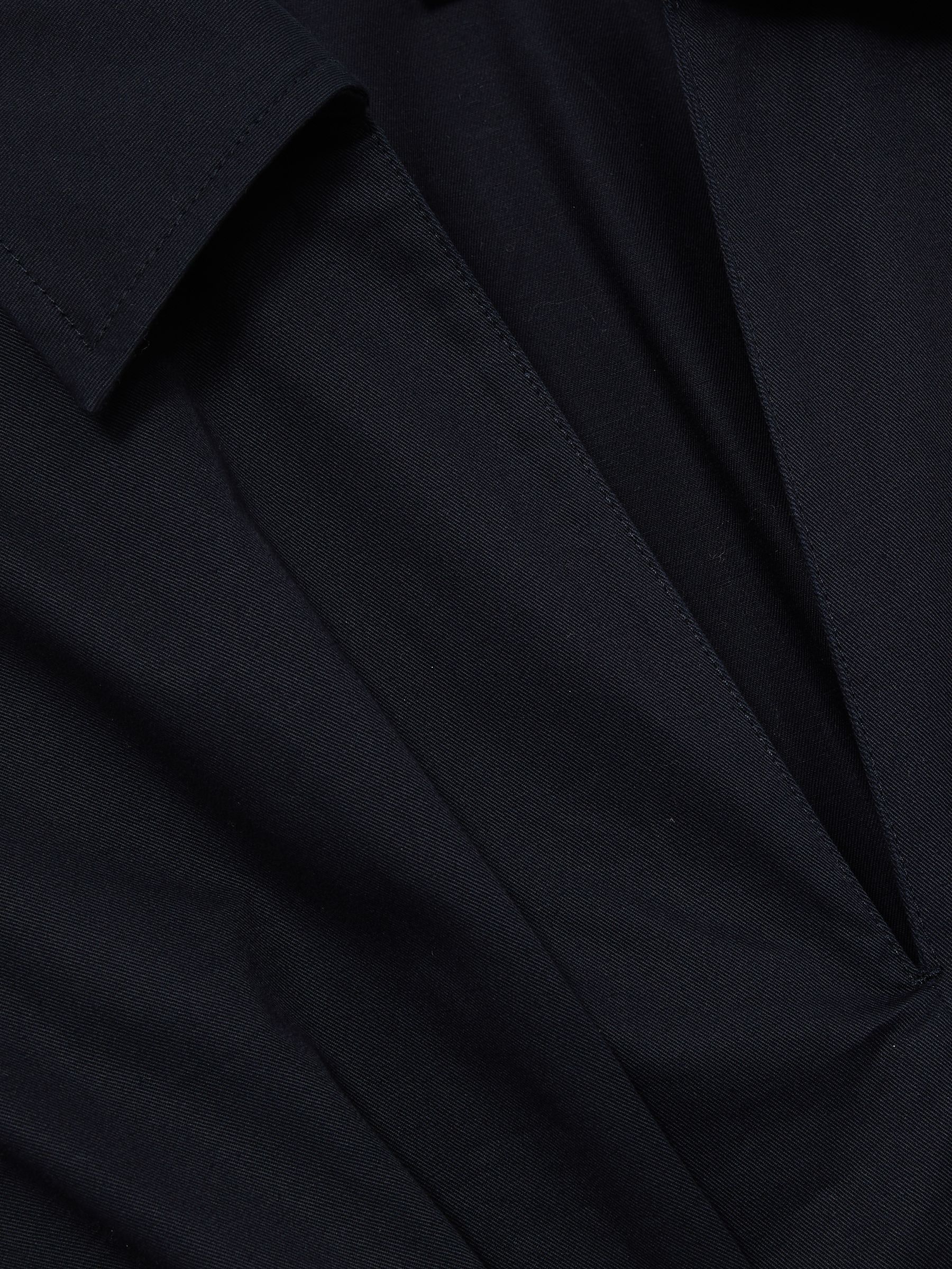 Cotton Pleated-Waist Midi Dress in Navy - Image 5 of 5