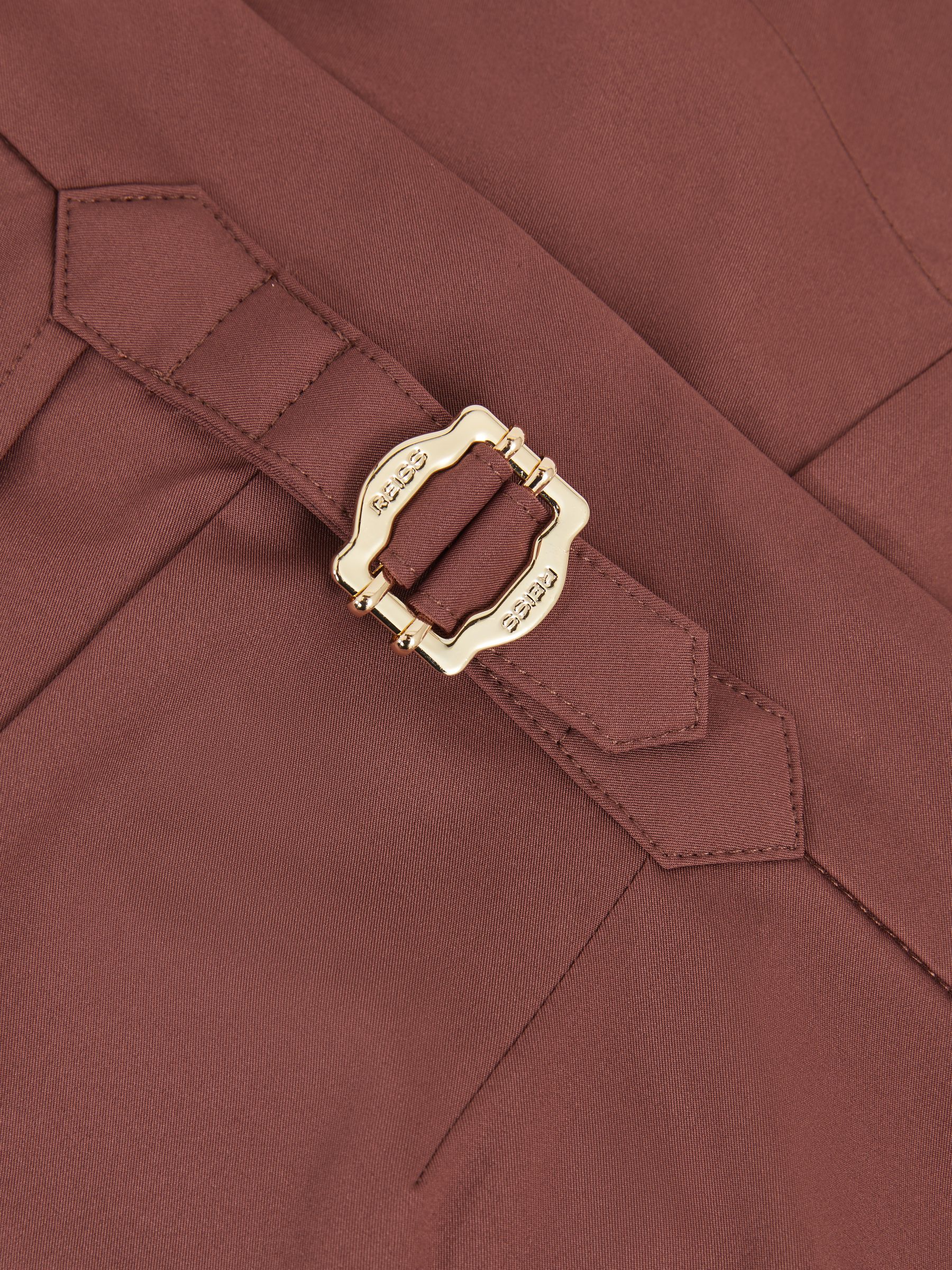 Side-Adjuster Swim Shorts in Terracotta Brown - Image 5 of 5