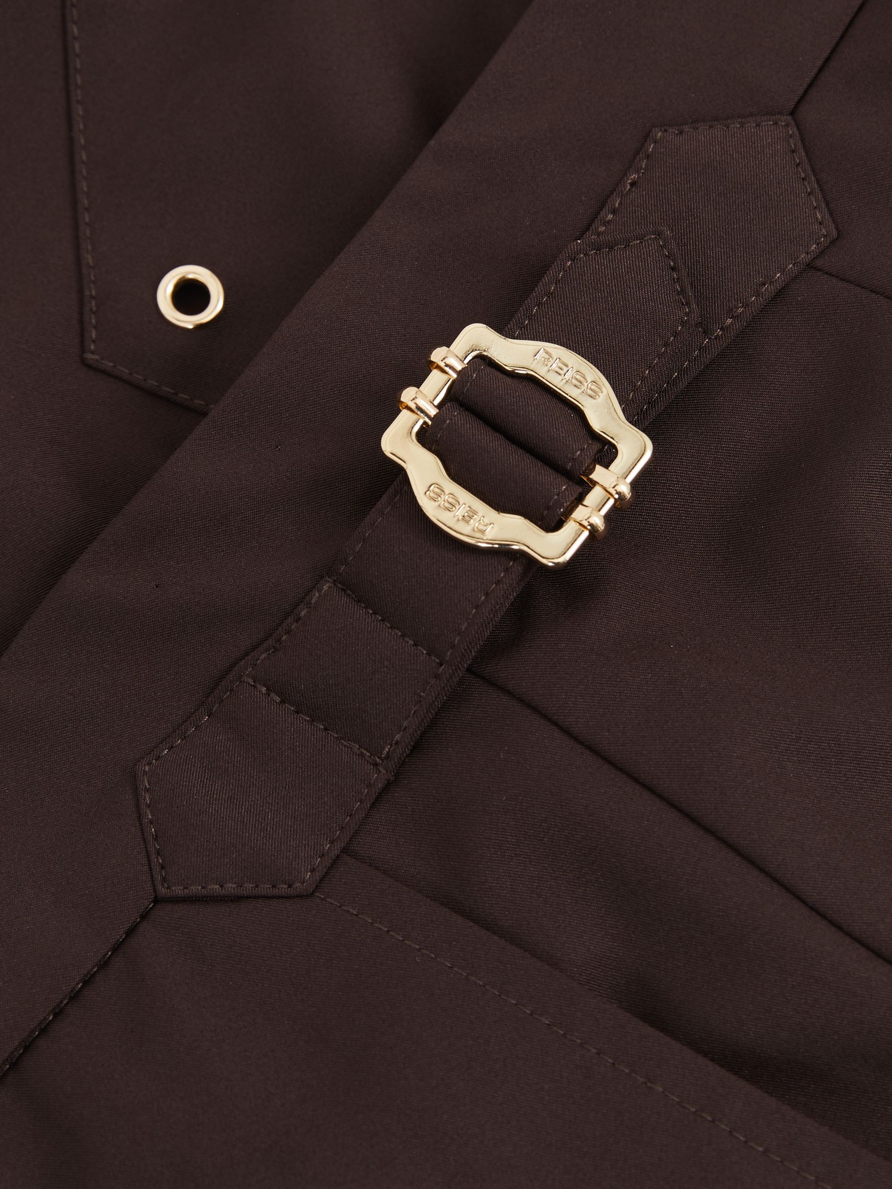 Side-Adjuster Swim Shorts in Chocolate Brown - Image 5 of 5