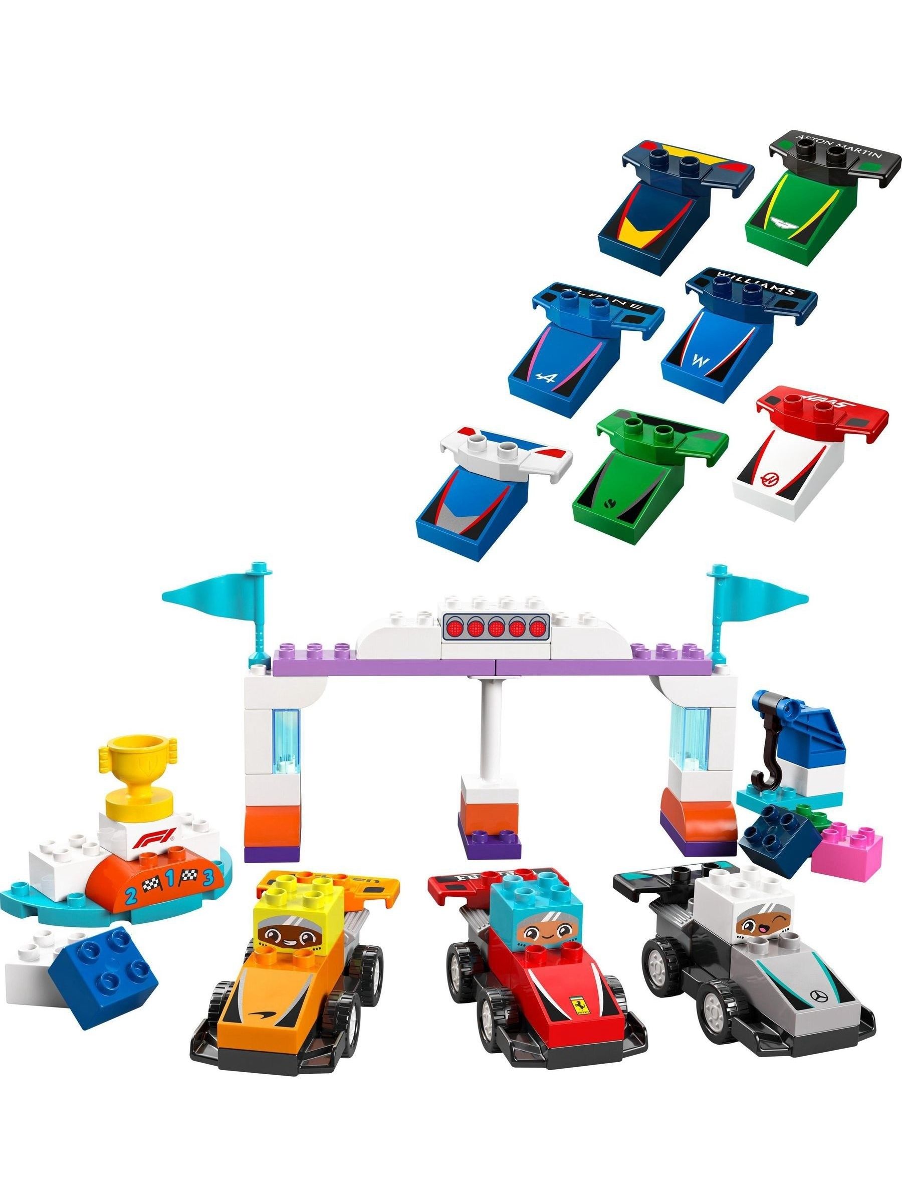 Lego DUPLO F1 Team Race Cars And Drivers Toy Set 10445 - Image 2 of 8