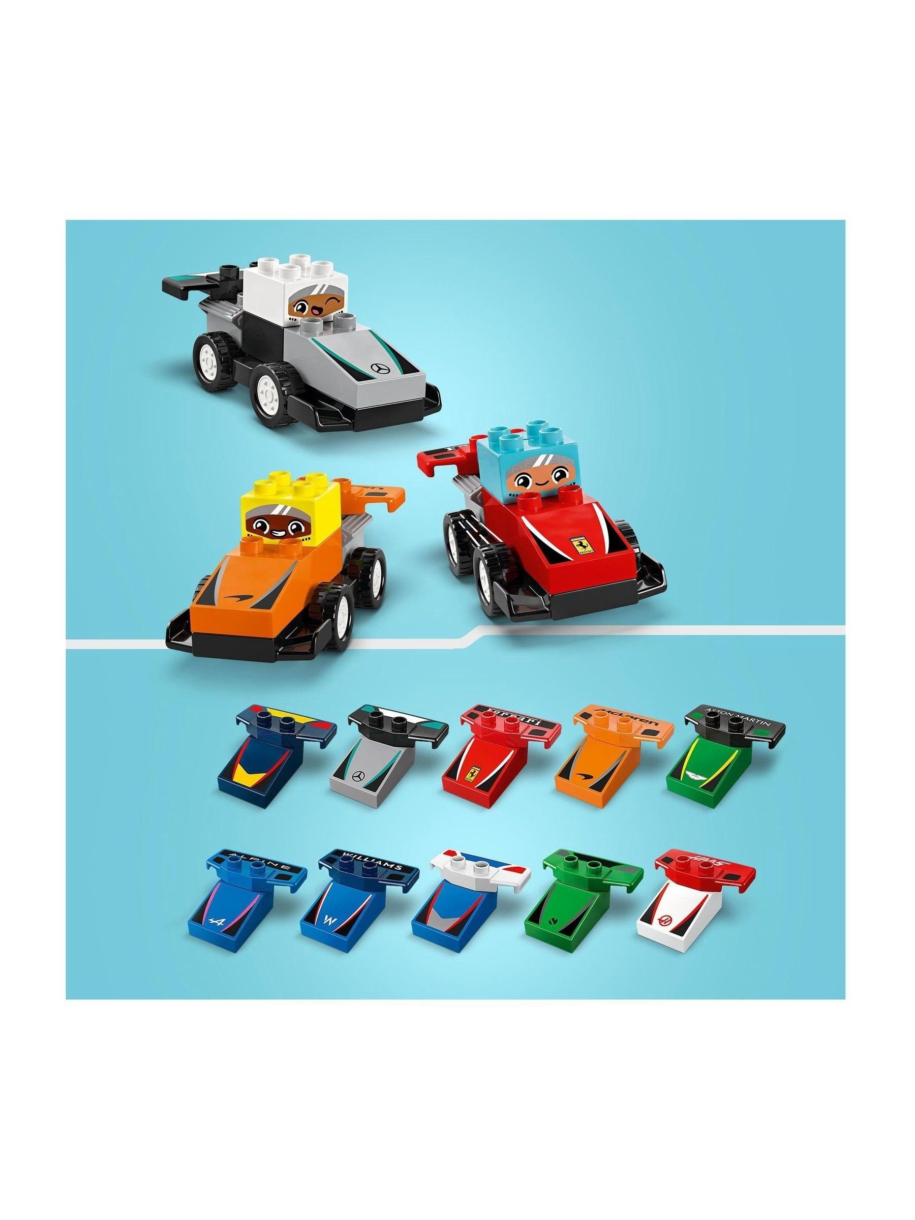 Lego DUPLO F1 Team Race Cars And Drivers Toy Set 10445 - Image 6 of 8