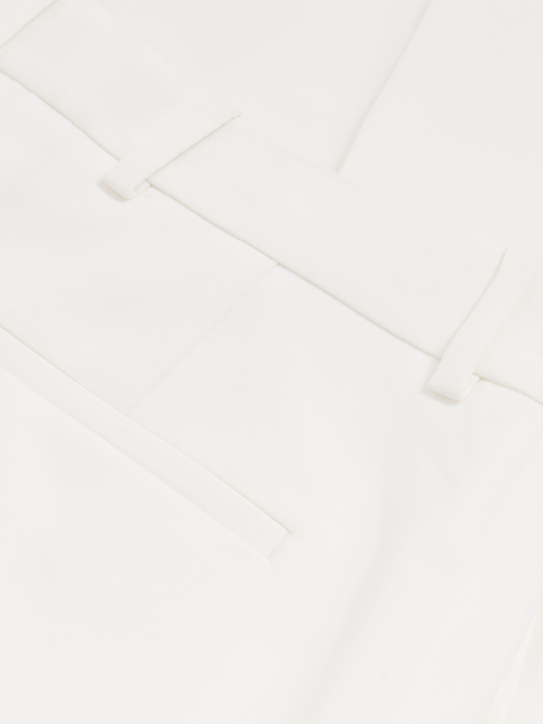 Crepe Wide-Leg Tailored Trousers in White - Image 6 of 6