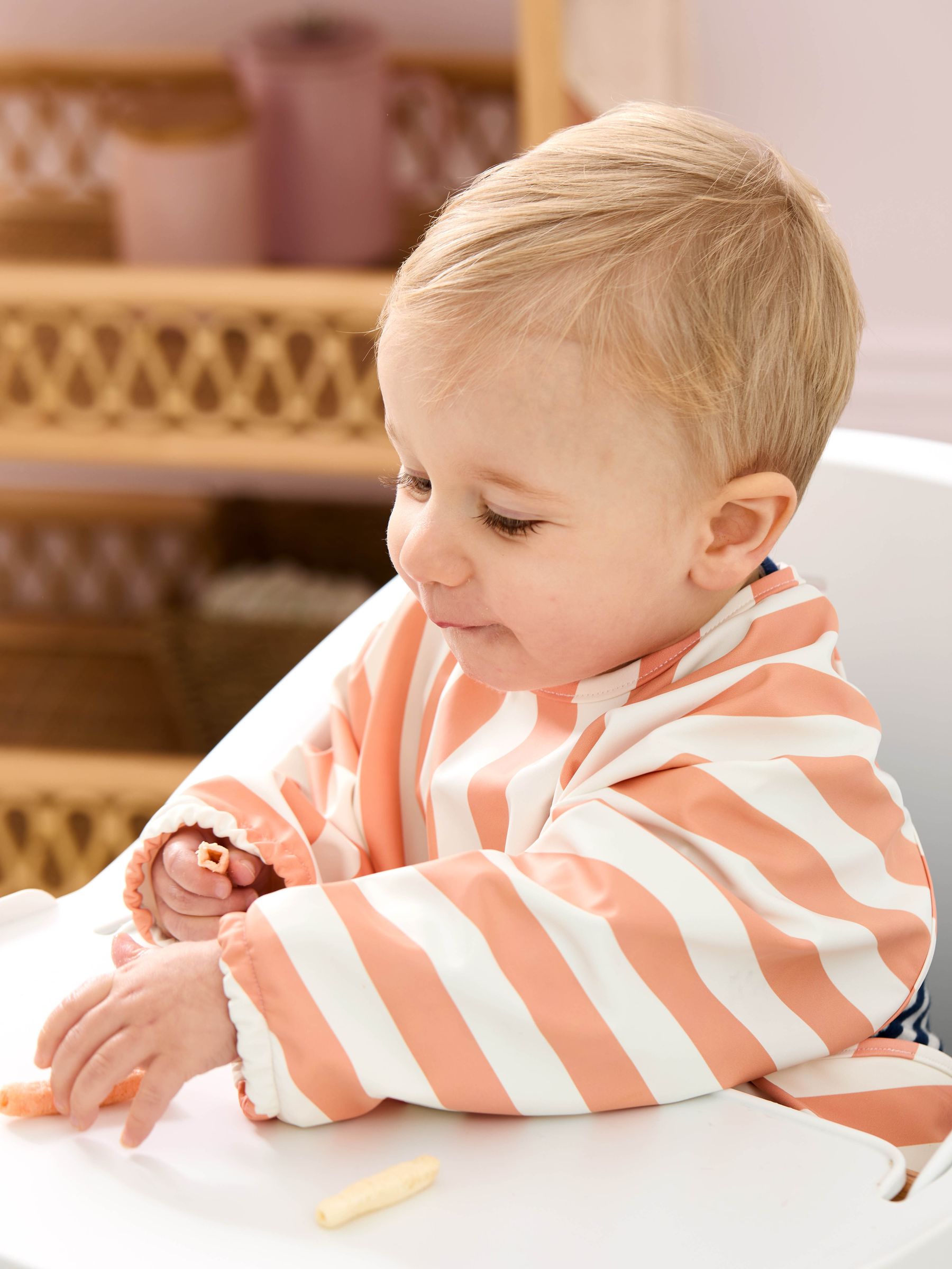 Orange Stripe Sleeved Bib - Image 2 of 5
