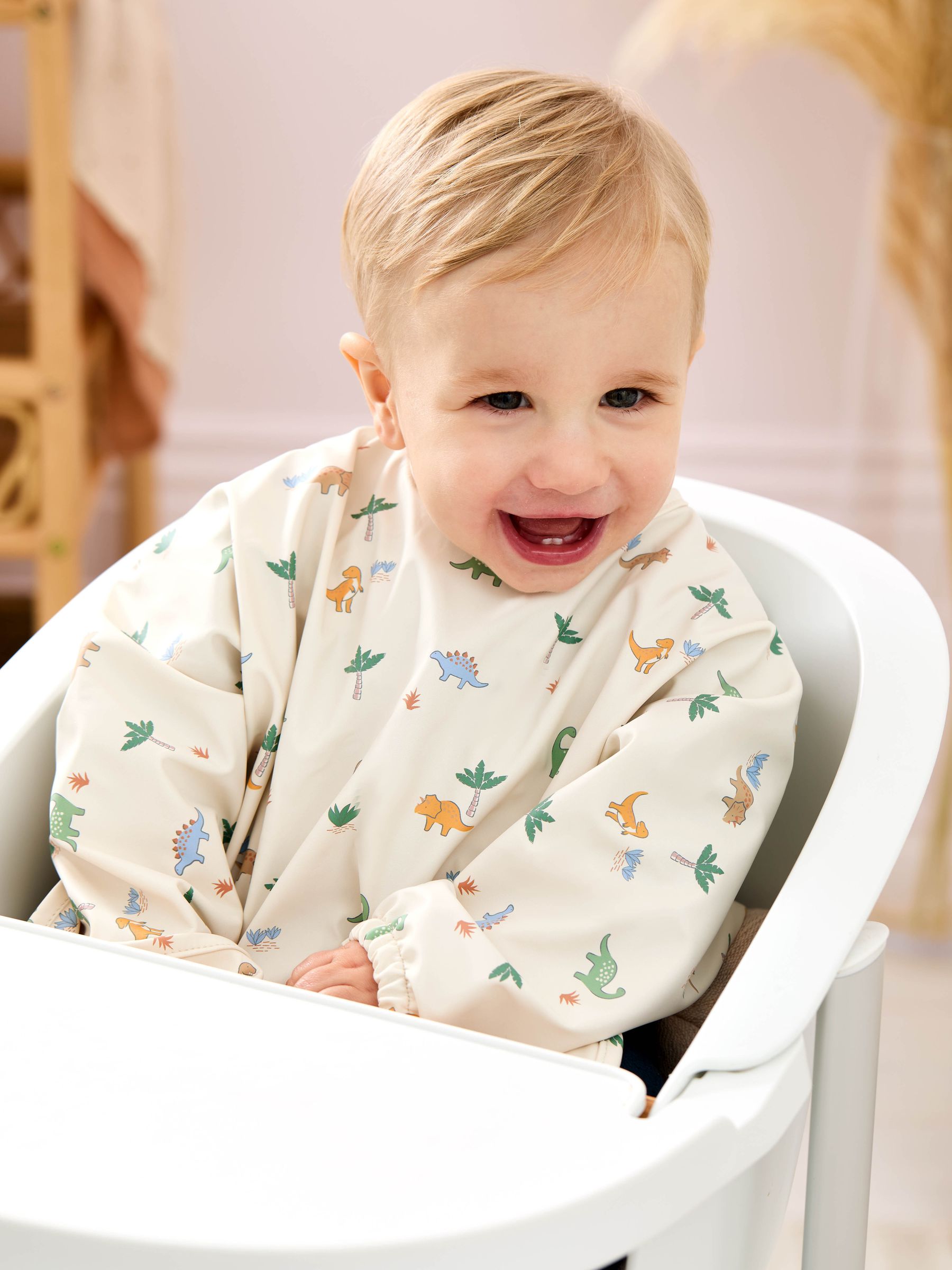 Neutral Dino Sleeved Bib - Image 3 of 5