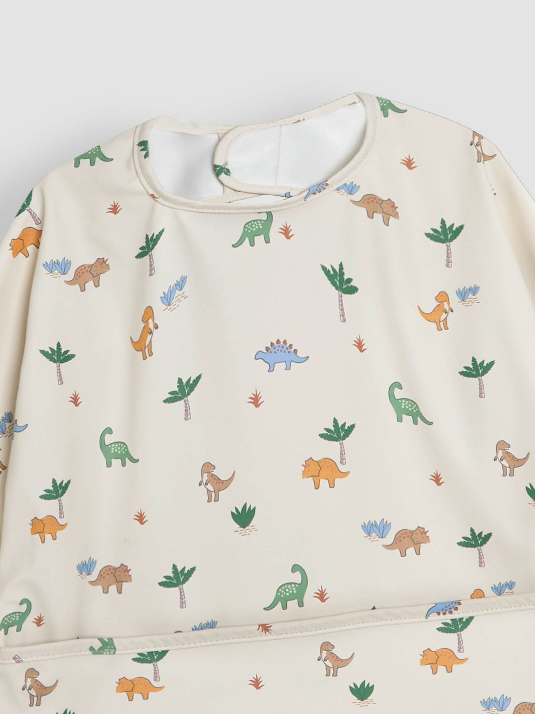 Neutral Dino Sleeved Bib - Image 4 of 5