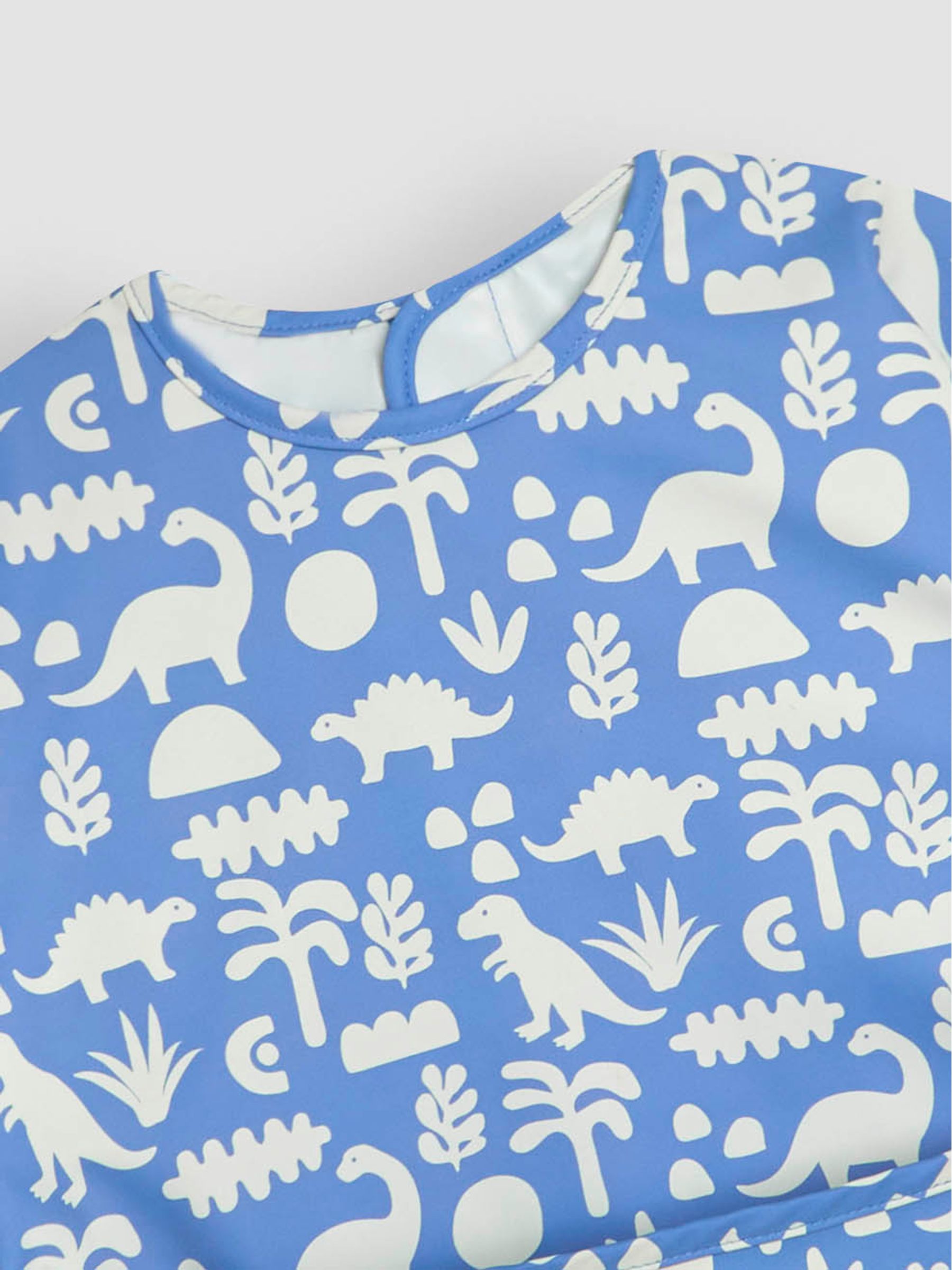 Blue Dino Sleeved Bib - Image 4 of 5