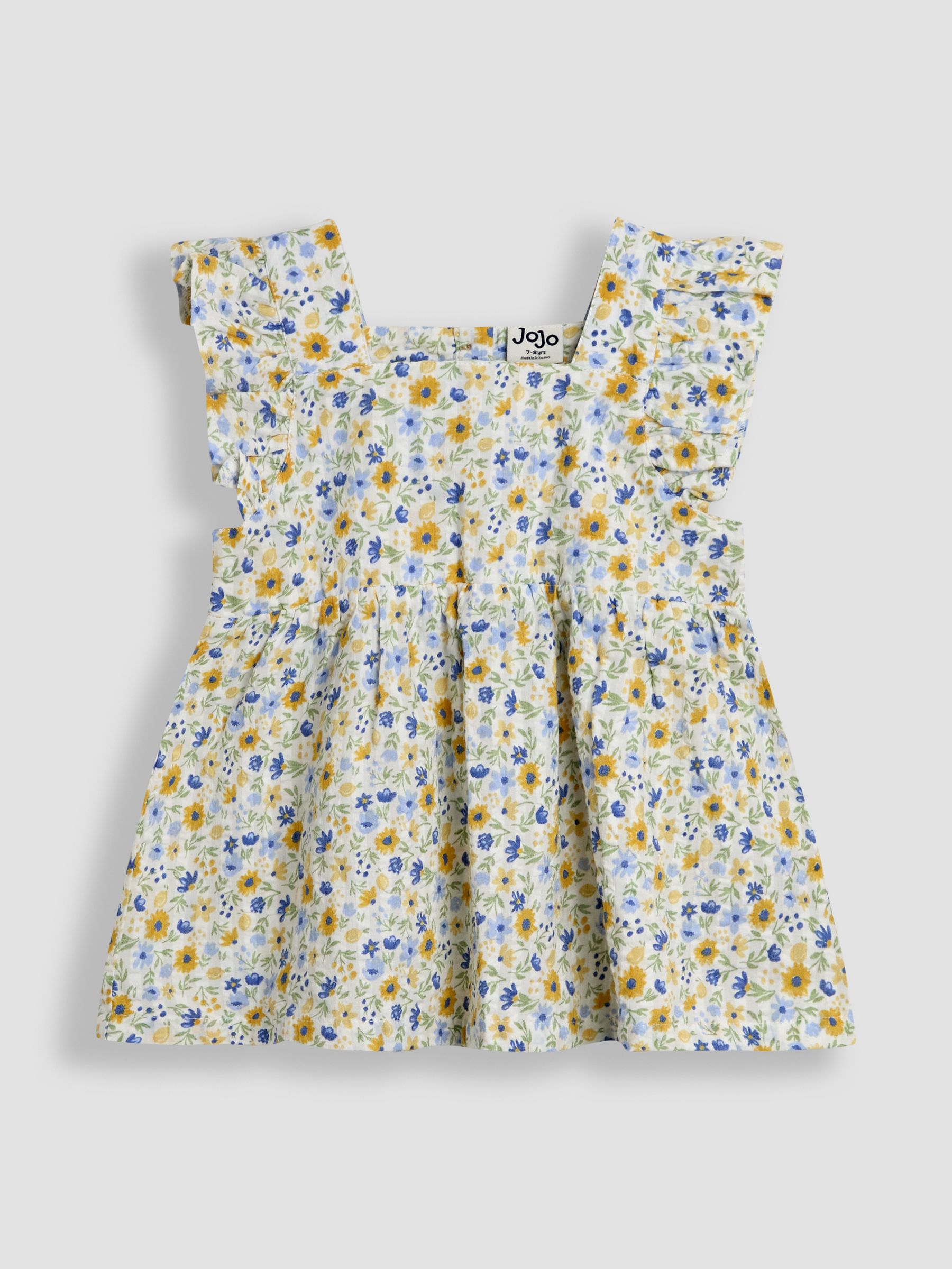 White Floral 2-Piece Frill Shoulder Top & Short Set - Image 2 of 6
