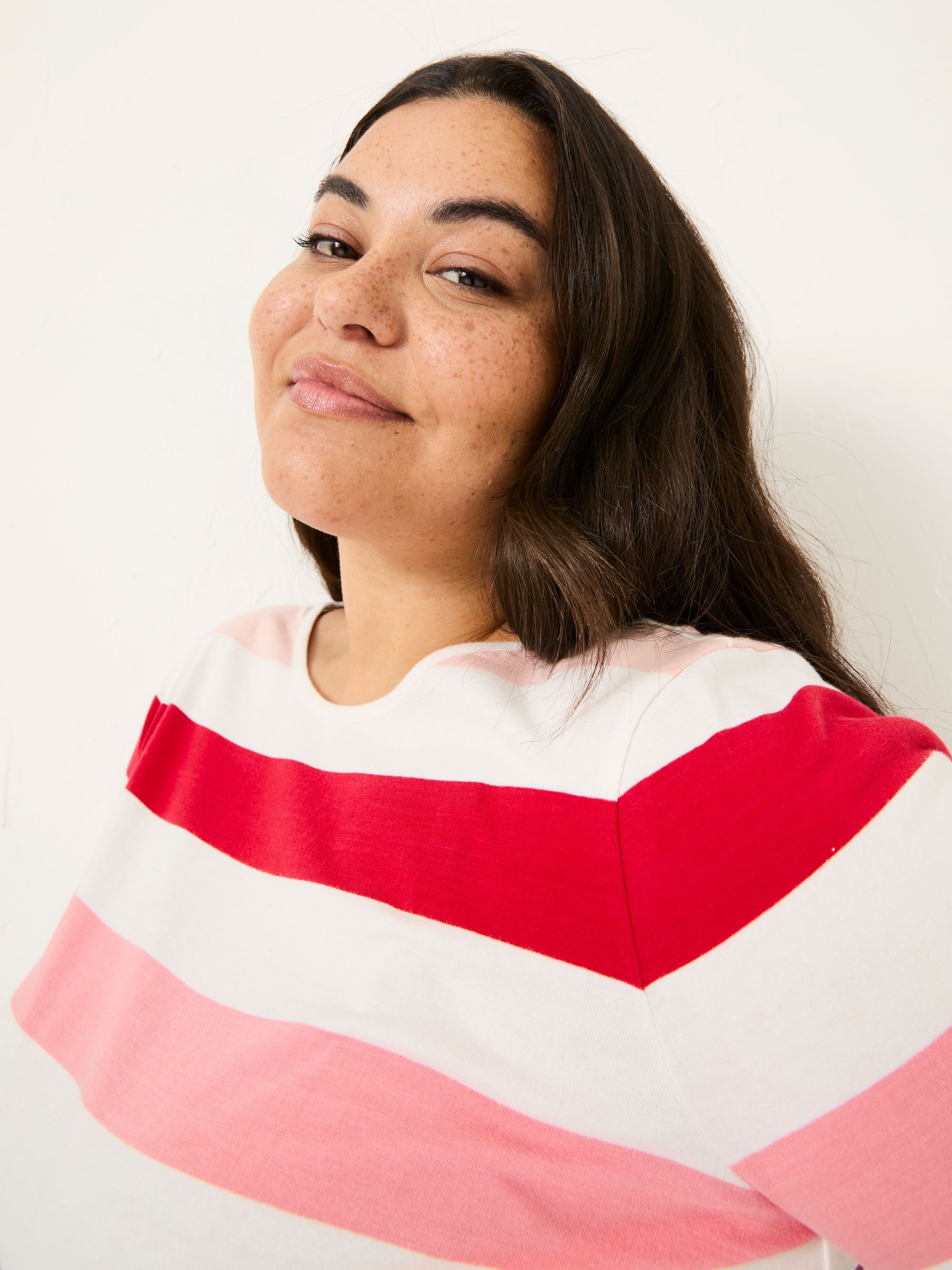 Breton Pink 100% Cotton Long Sleeve Summer Top - Image 9 of 10