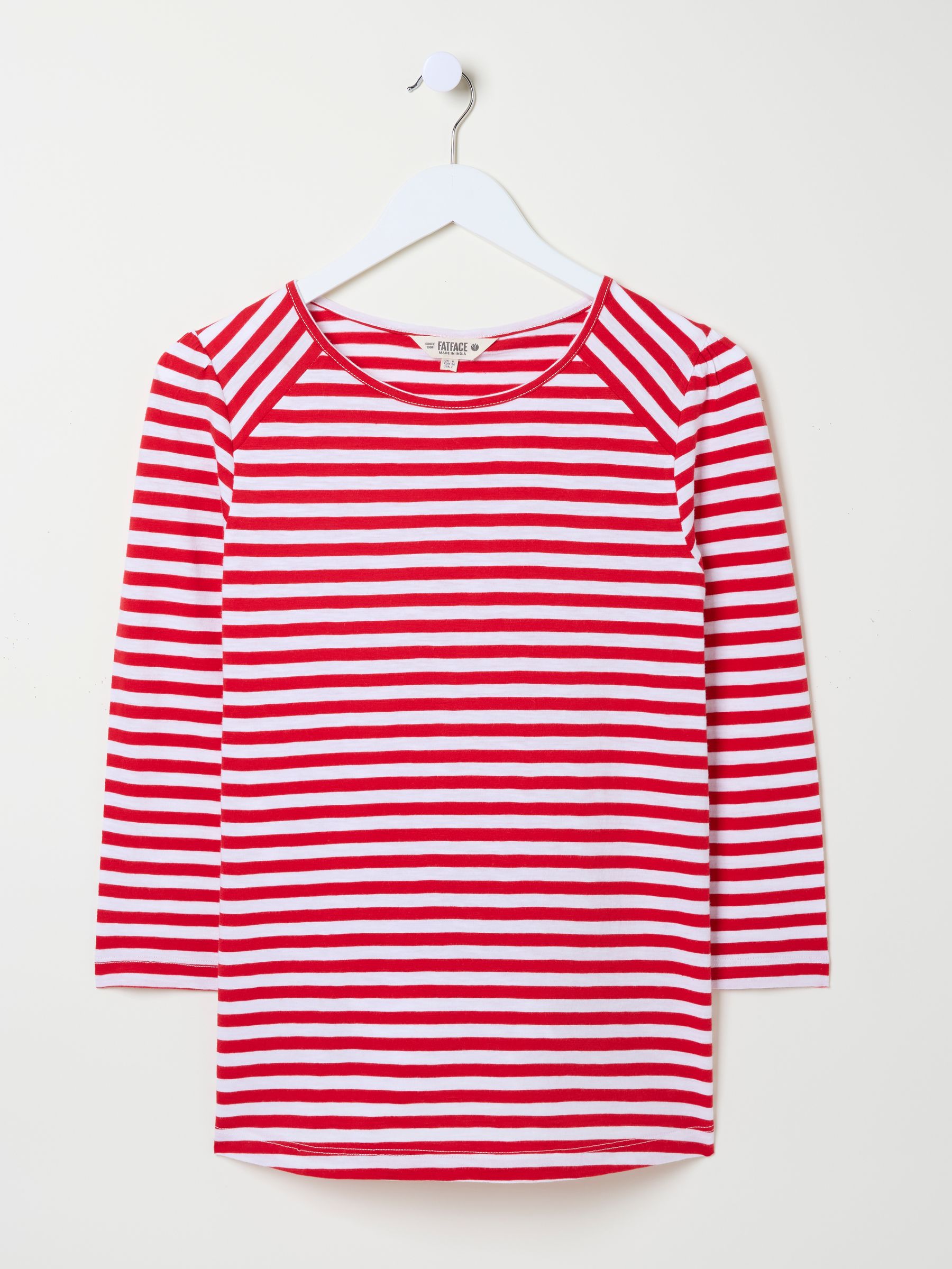 Ria Red Stripe 100% Cotton Top - Image 6 of 6