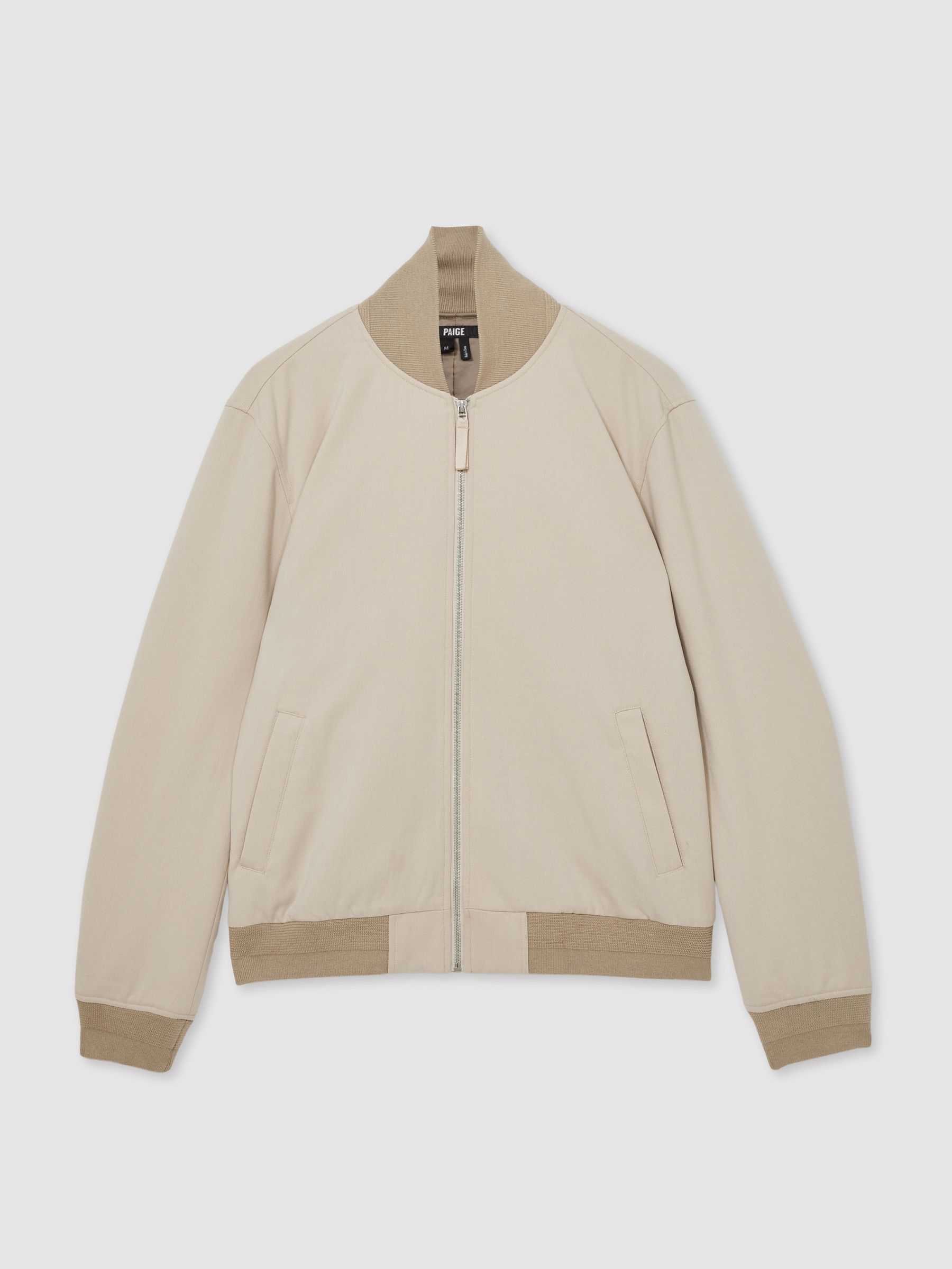 Paige Zip-Through Bomber Jacket in Ivory - Image 2 of 6