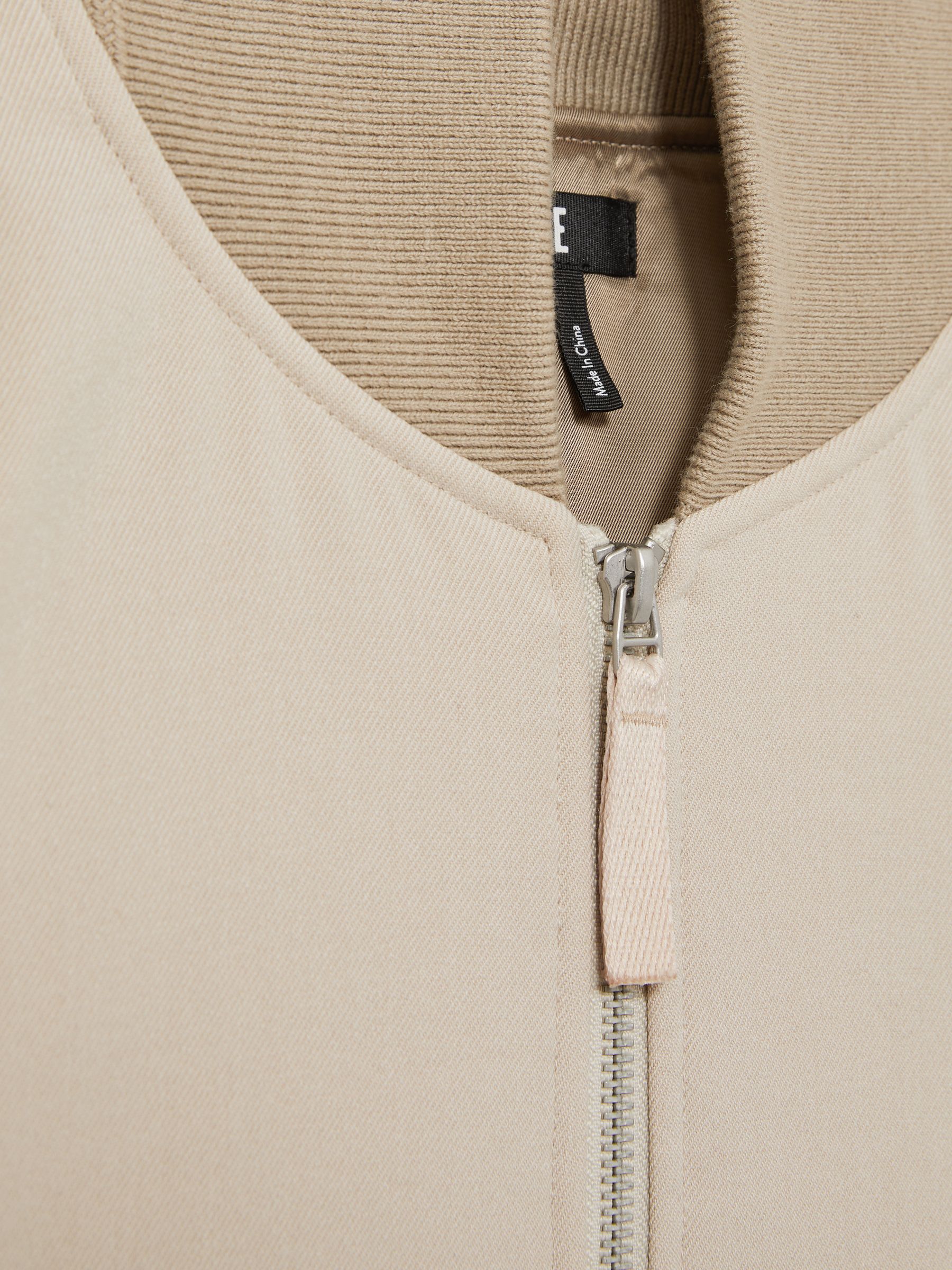 Paige Zip-Through Bomber Jacket in Ivory - Image 6 of 6