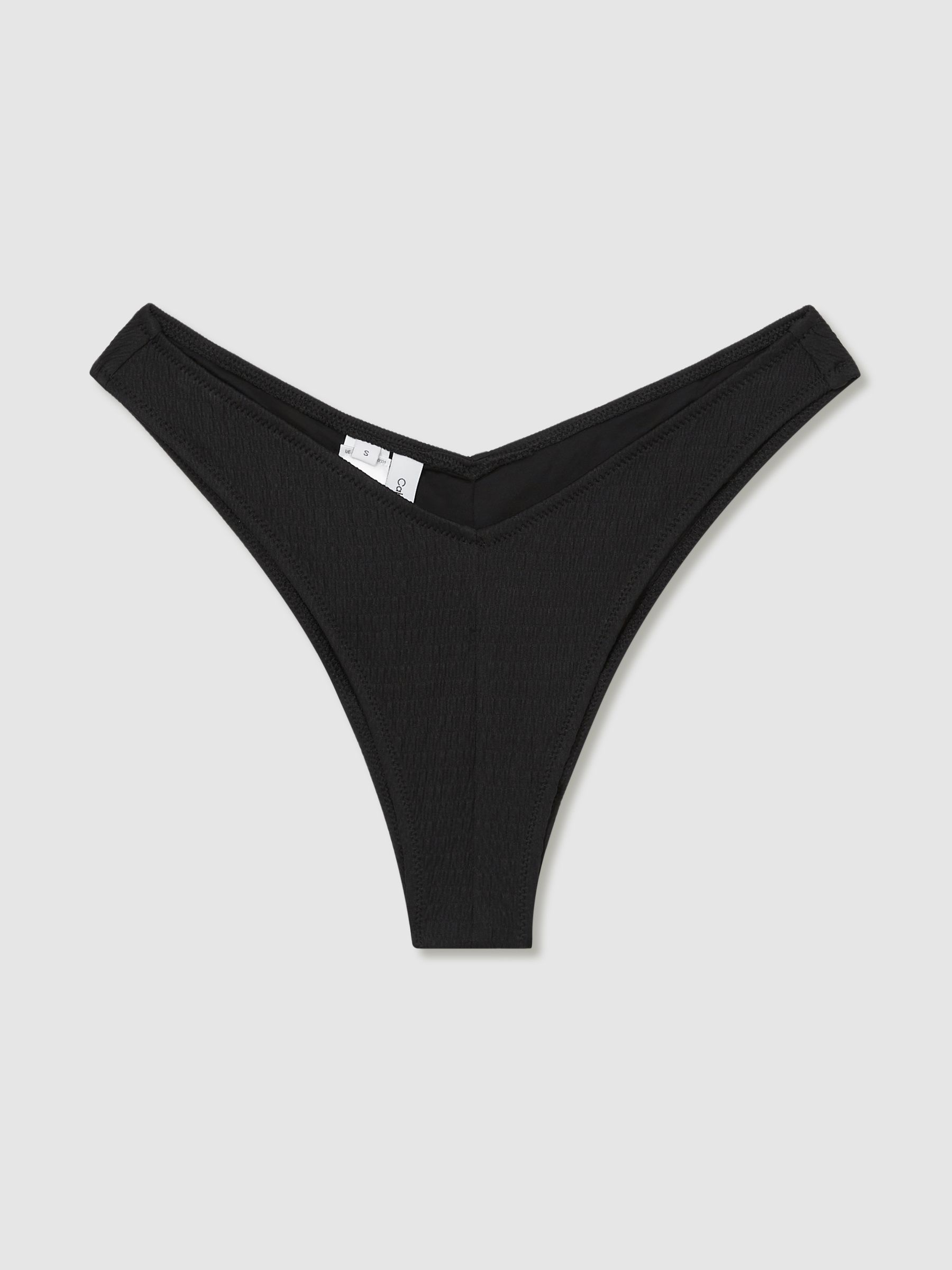 Crinkle Bikini Bottoms in Black - Image 2 of 5