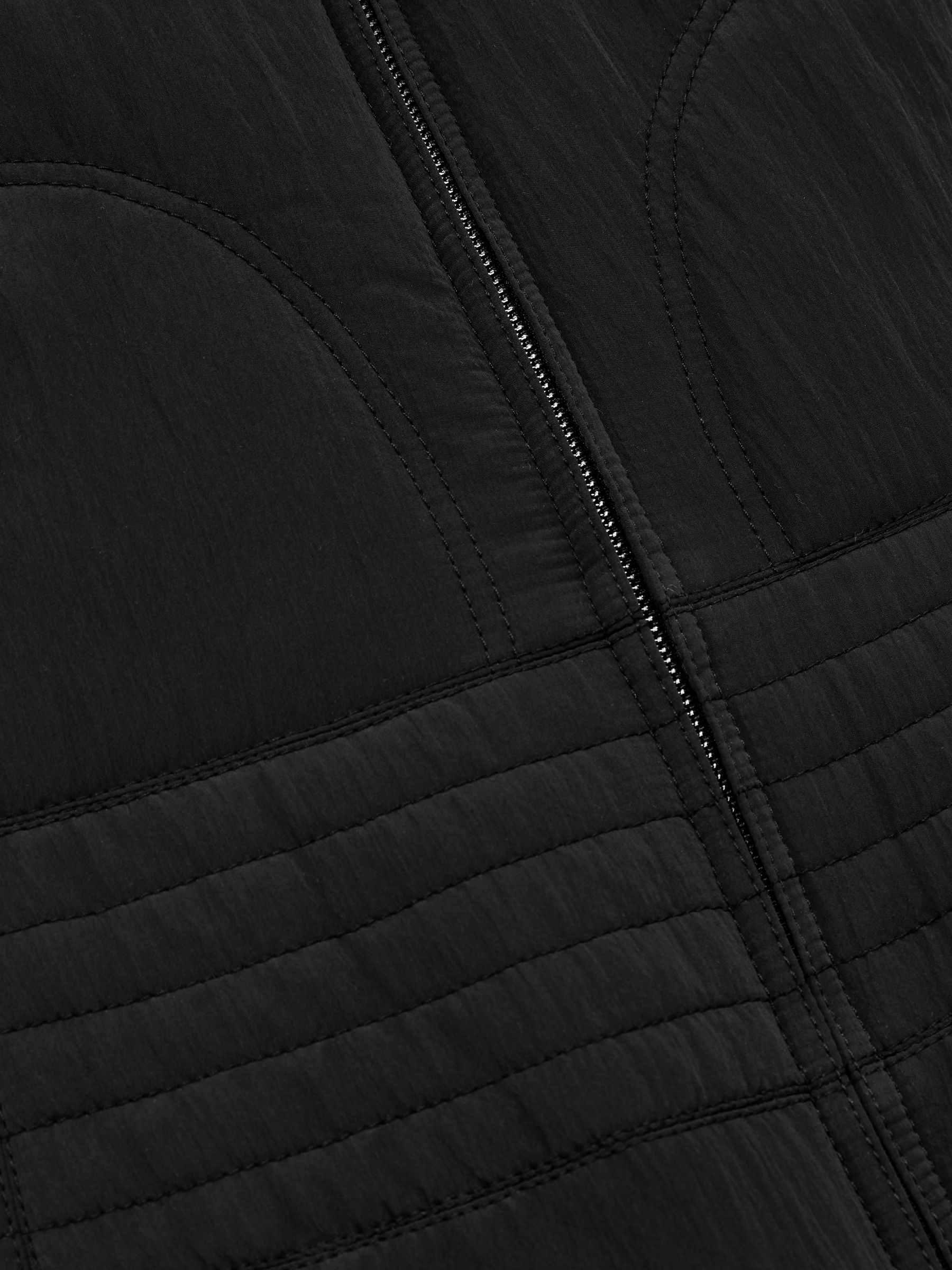 Quilted Zip-Through Sleeveless Dress in Black - Image 7 of 7