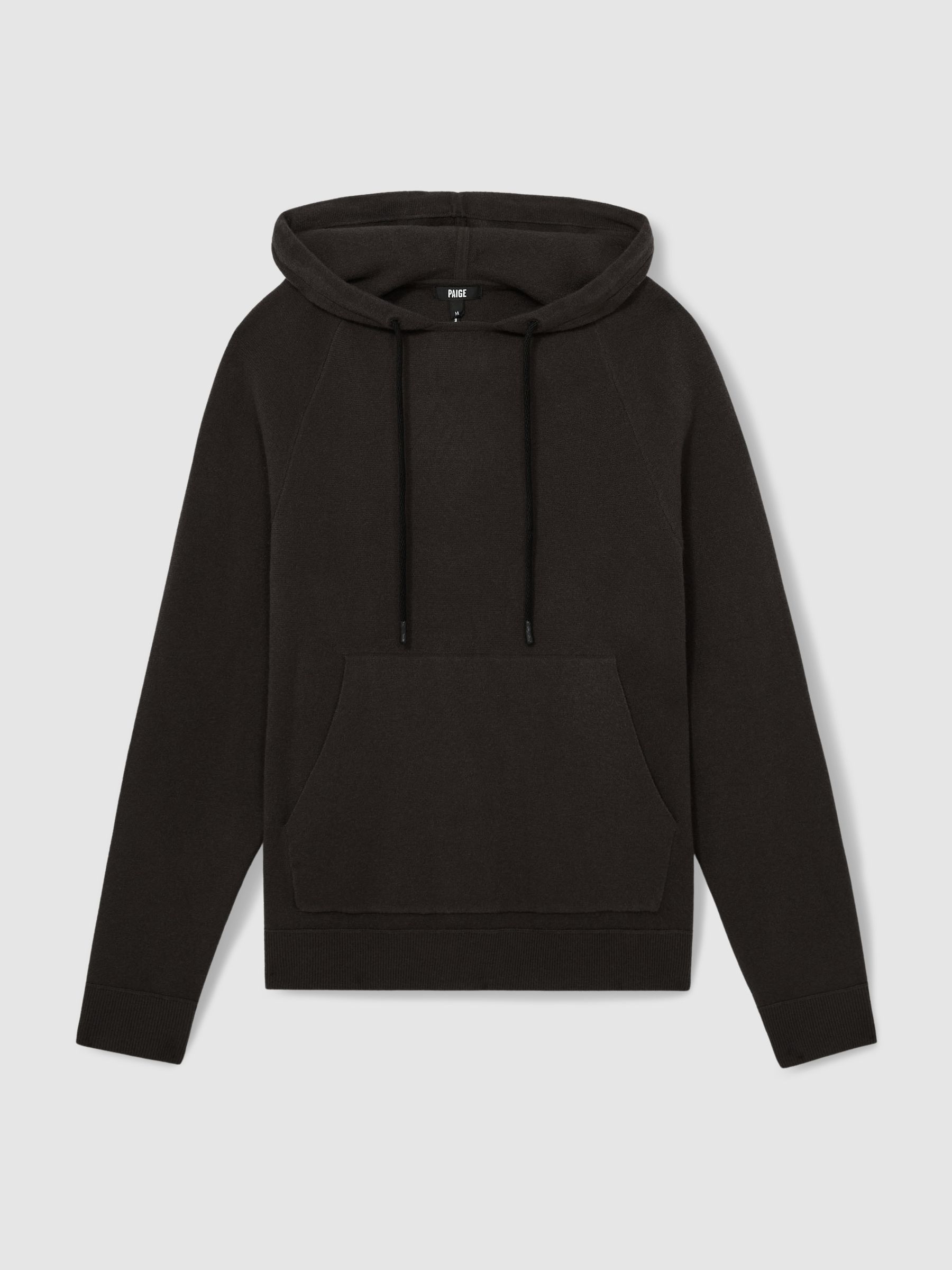 Paige Drawstring Knitted Hoodie in Dark Grey - Image 2 of 6