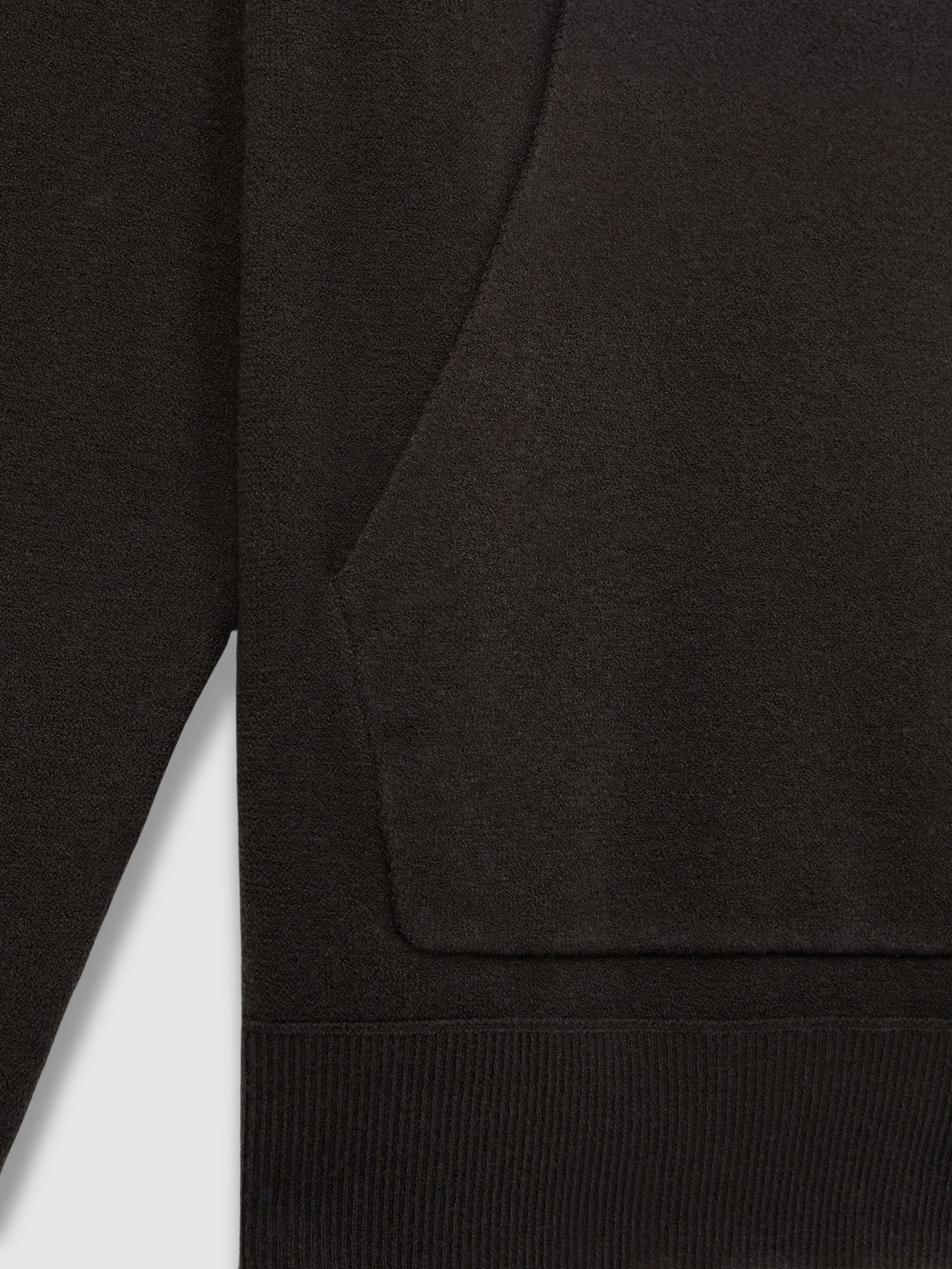 Paige Drawstring Knitted Hoodie in Dark Grey - Image 6 of 6