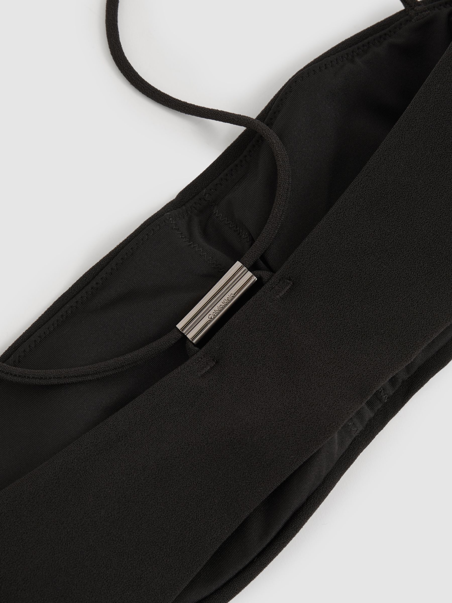 Crepe Bandeau Bikini Top in Black - Image 5 of 5