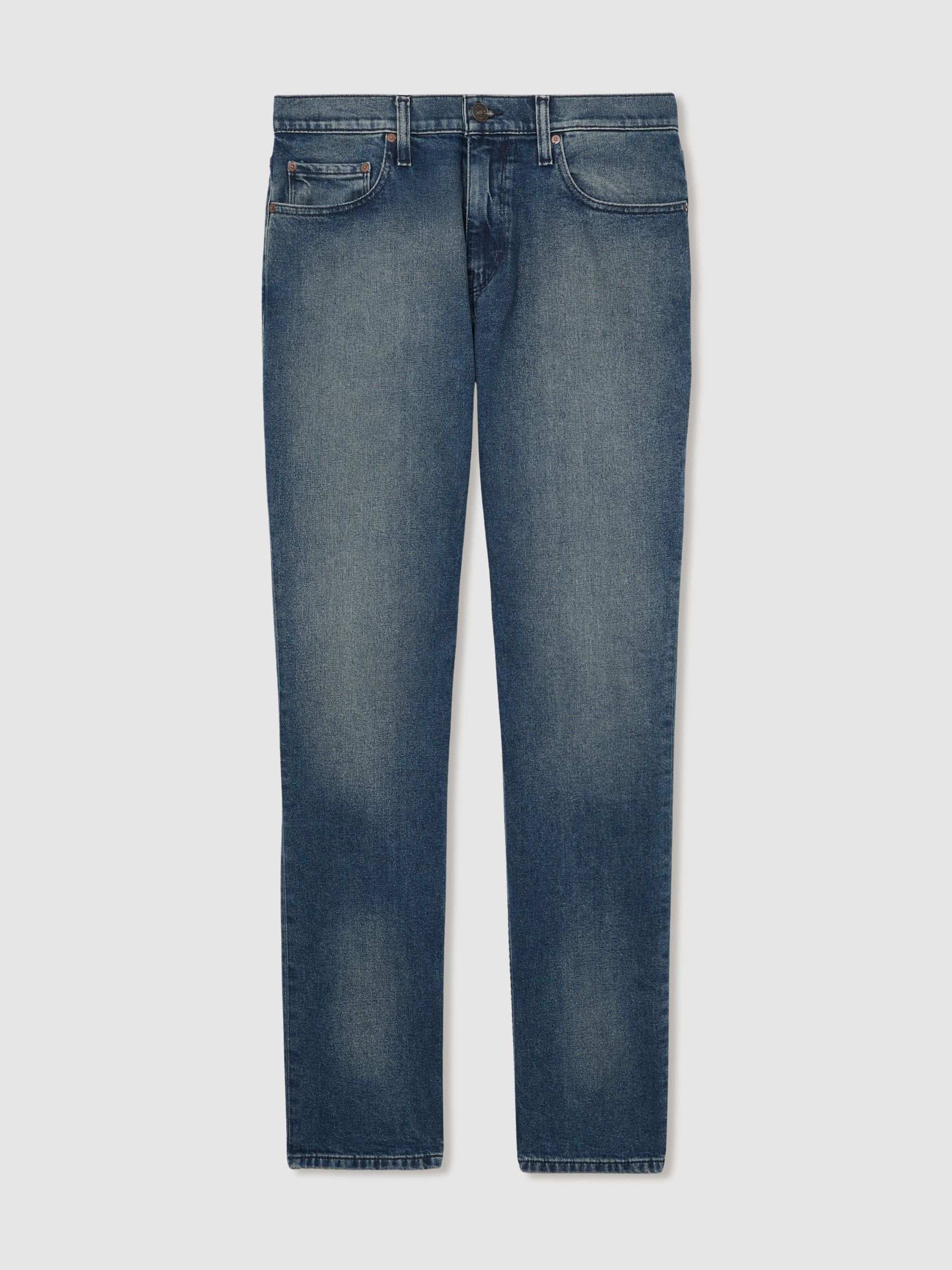 Paige Slim-Leg Jeans in Mid Blue Wash - Image 2 of 6