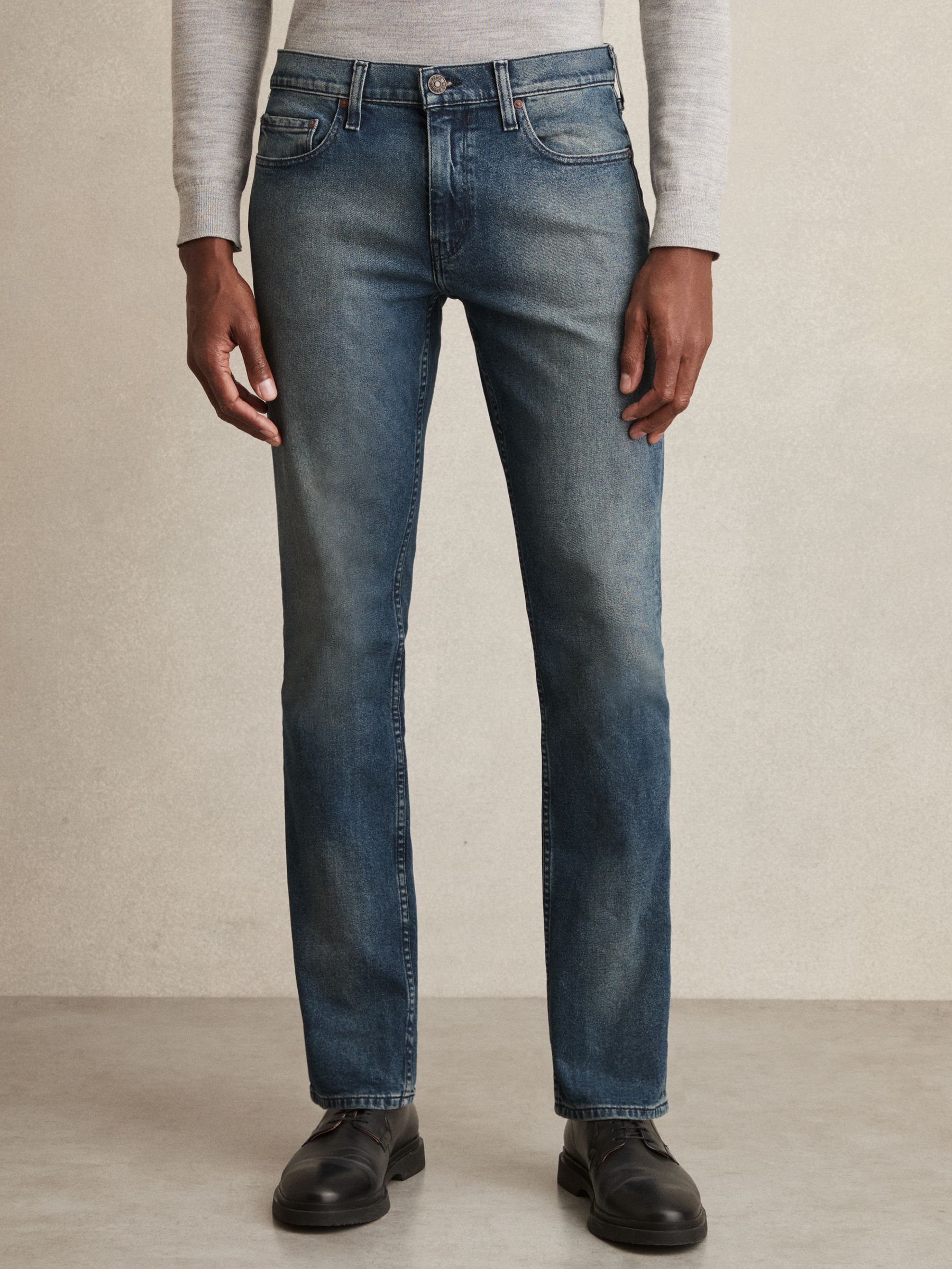 Paige Slim-Leg Jeans in Mid Blue Wash - Image 3 of 6