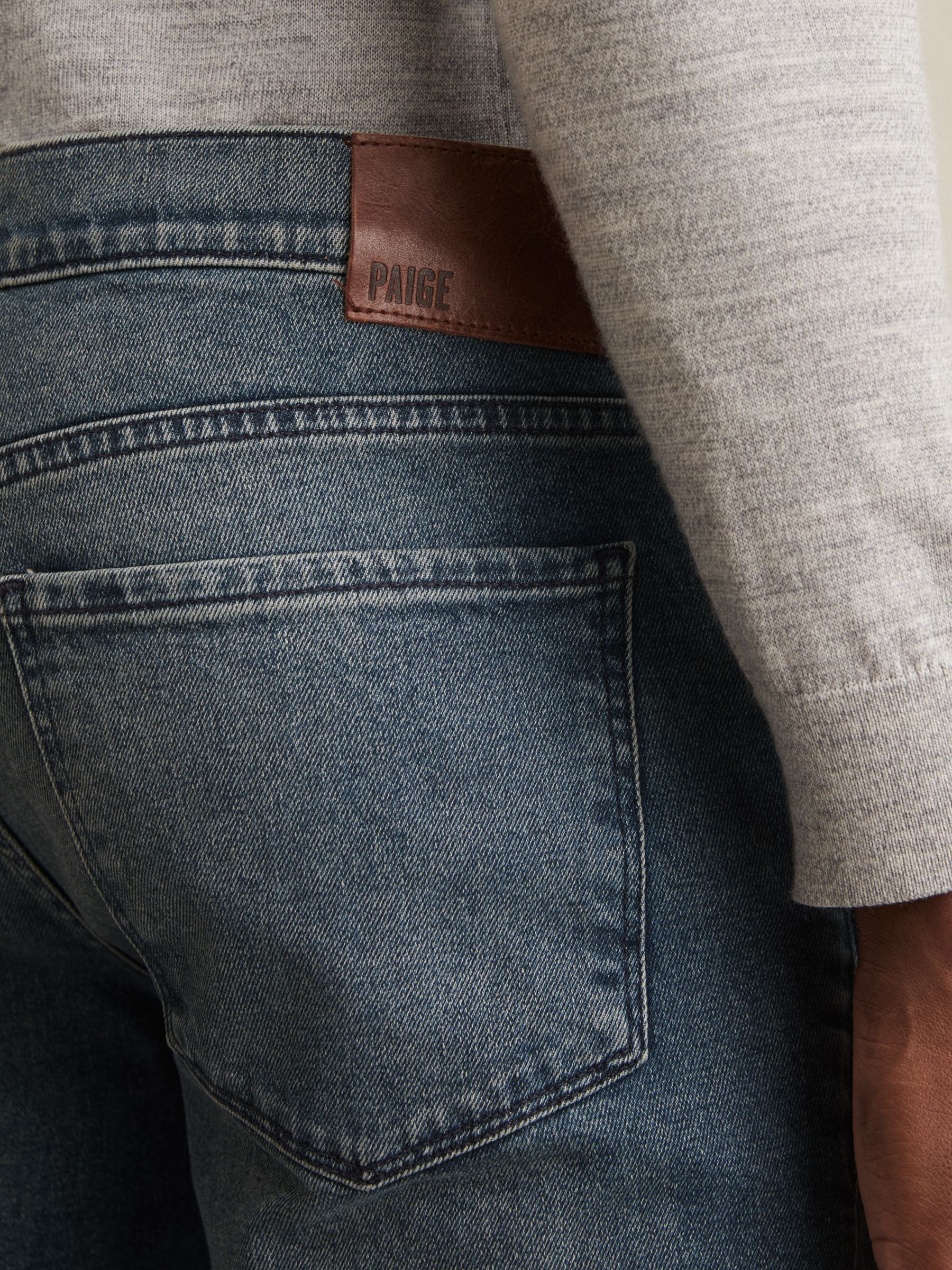 Paige Slim-Leg Jeans in Mid Blue Wash - Image 4 of 6